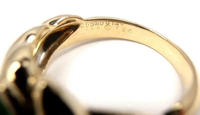 Van Cleef & Arpels Jewelry & Watches:Fine Jewelry:Rings Authentic! Rare Van Cleef & Arpels 18k Yellow Gold Green Chalcedony Ring