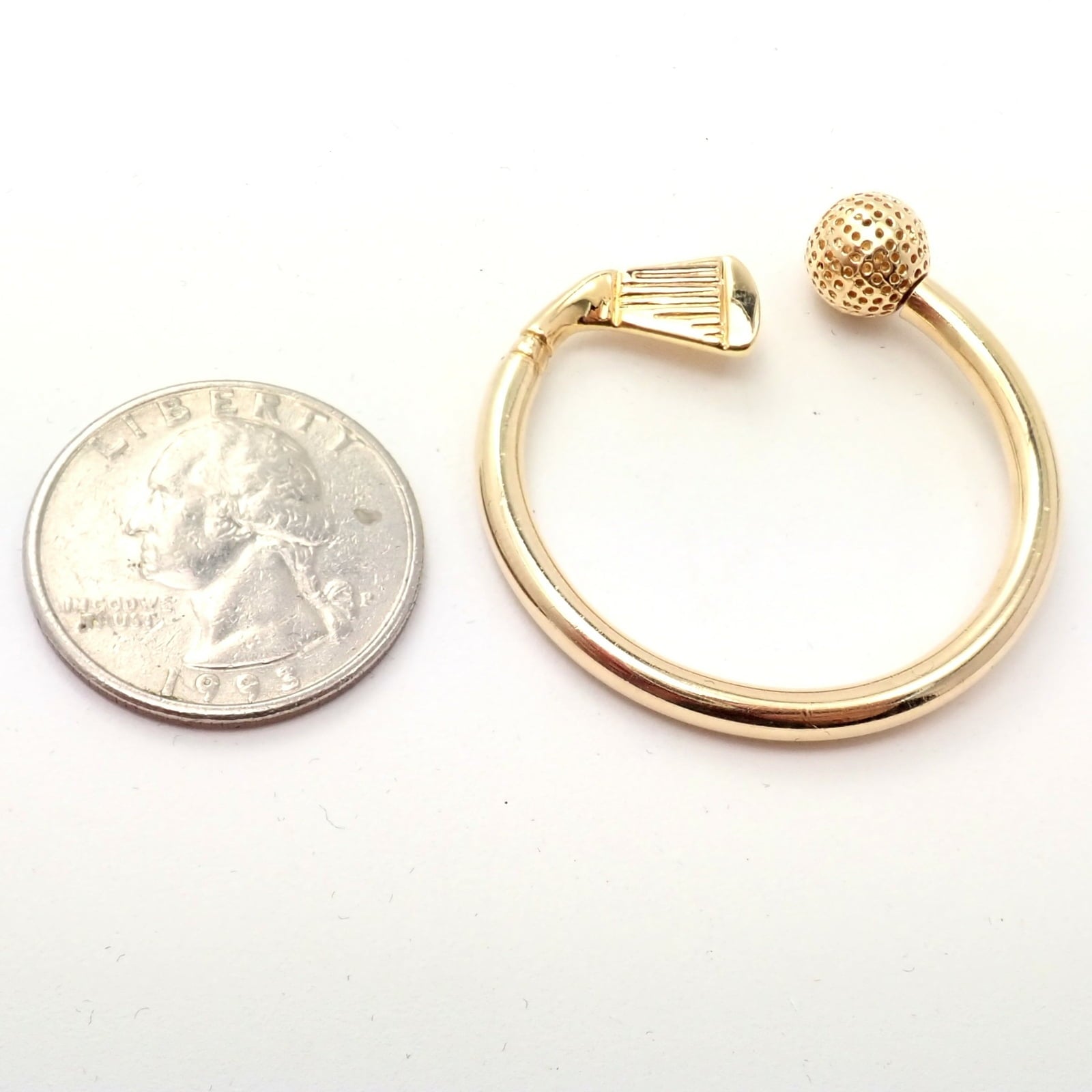 Tiffany & Co. Jewelry & Watches:Fine Jewelry:Rings Authentic! Tiffany & Co. 18k Yellow Gold Golf Club & Ball Keychain Keyring