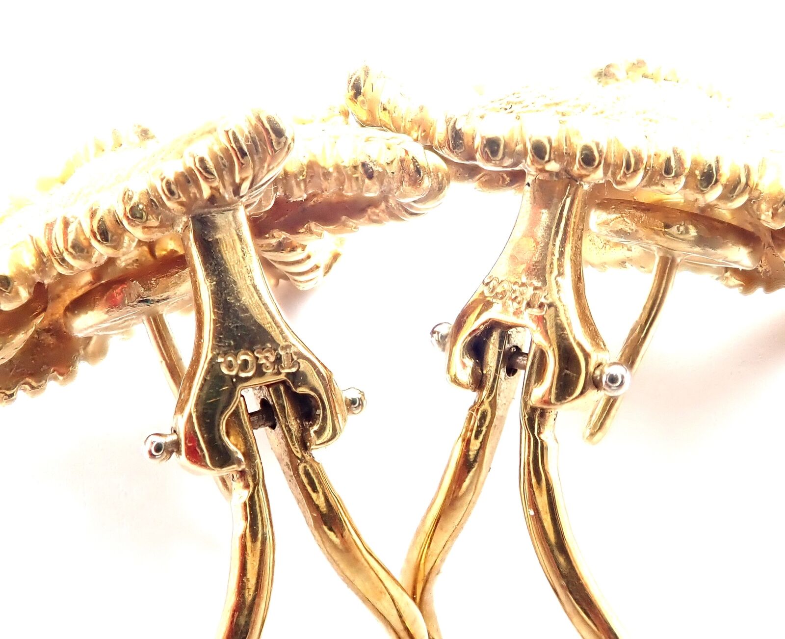 Authentic! Vintage Tiffany & Co Starfish 18k Yellow Gold Large Earrings | Fortrove