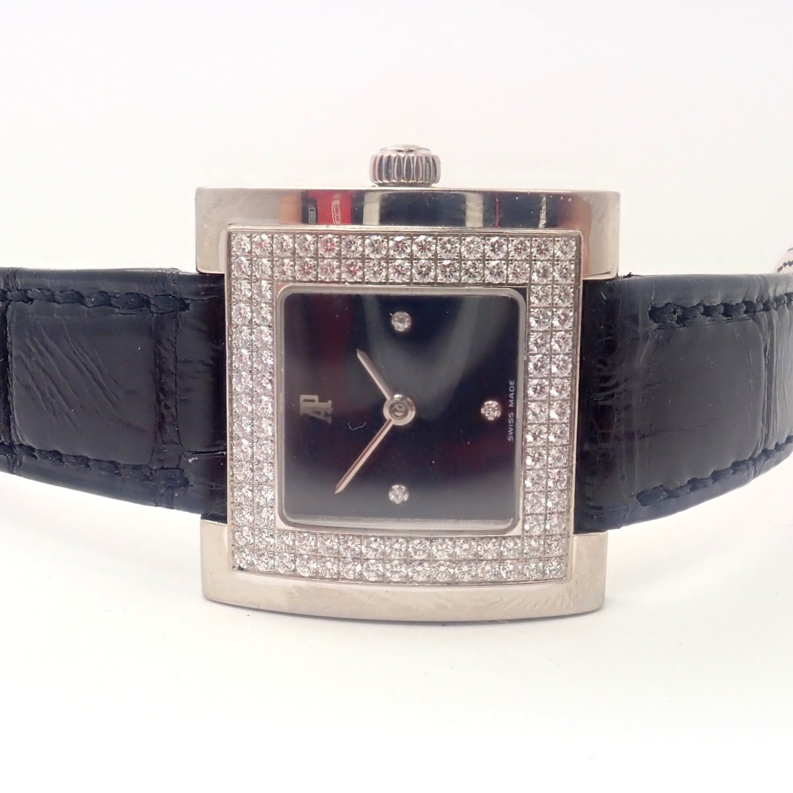 Audemars Piguet Jewelry & Watches:Watches, Parts & Accessories:Watches:Wristwatches Authentic! Vintage Audemars Piguet 18k White Gold 1.15ct Diamond Ladies Watch