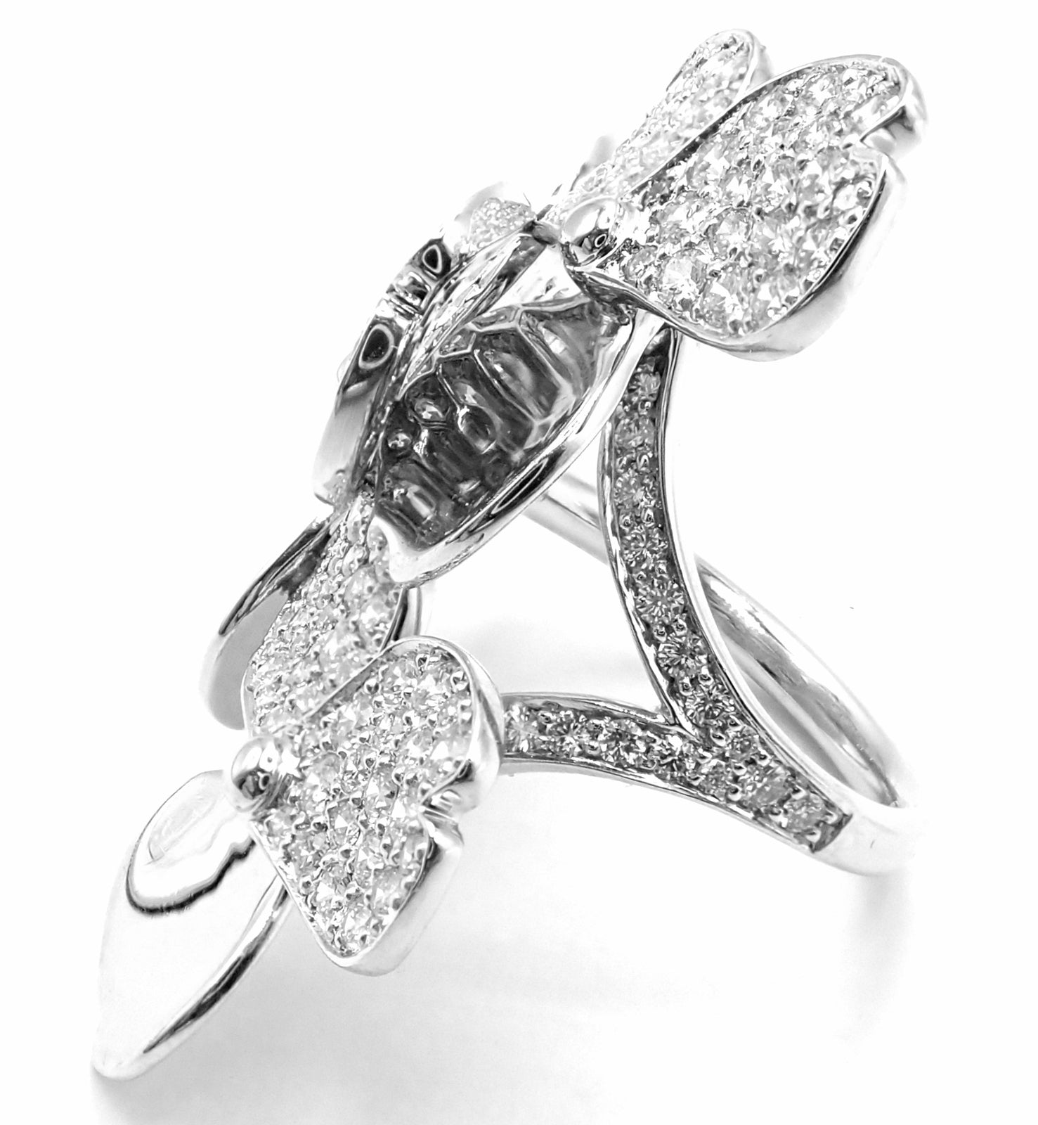 Authentic! Tiffany & Co Paper Flowers Platinum Diamond Large Ring | Fortrove
