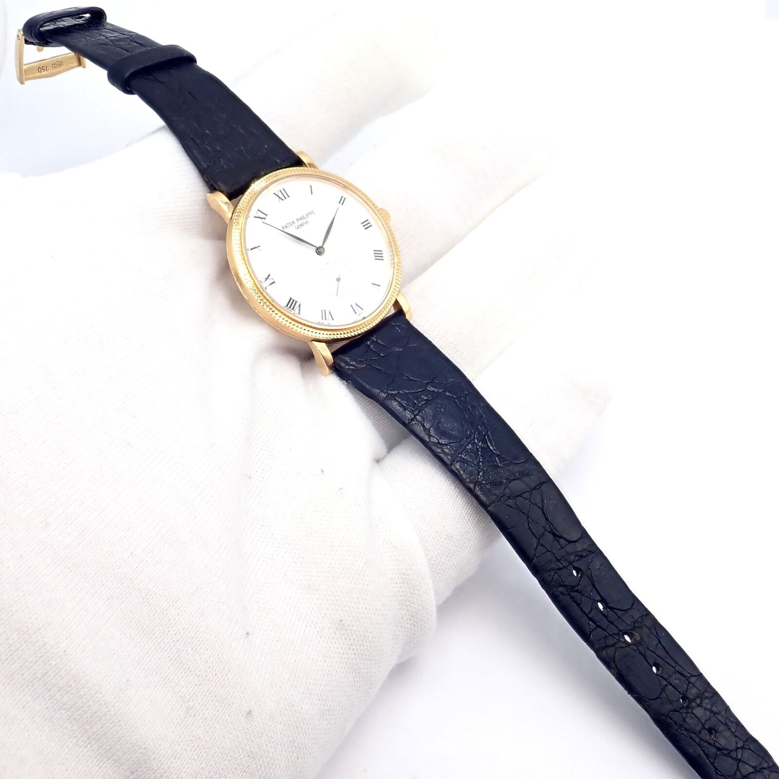 Patek Philippe Jewelry & Watches:Watches, Parts & Accessories:Watches:Wristwatches Patek Philippe 18k Yellow Gold Calatrava Manual Wind Roman Dial Watch