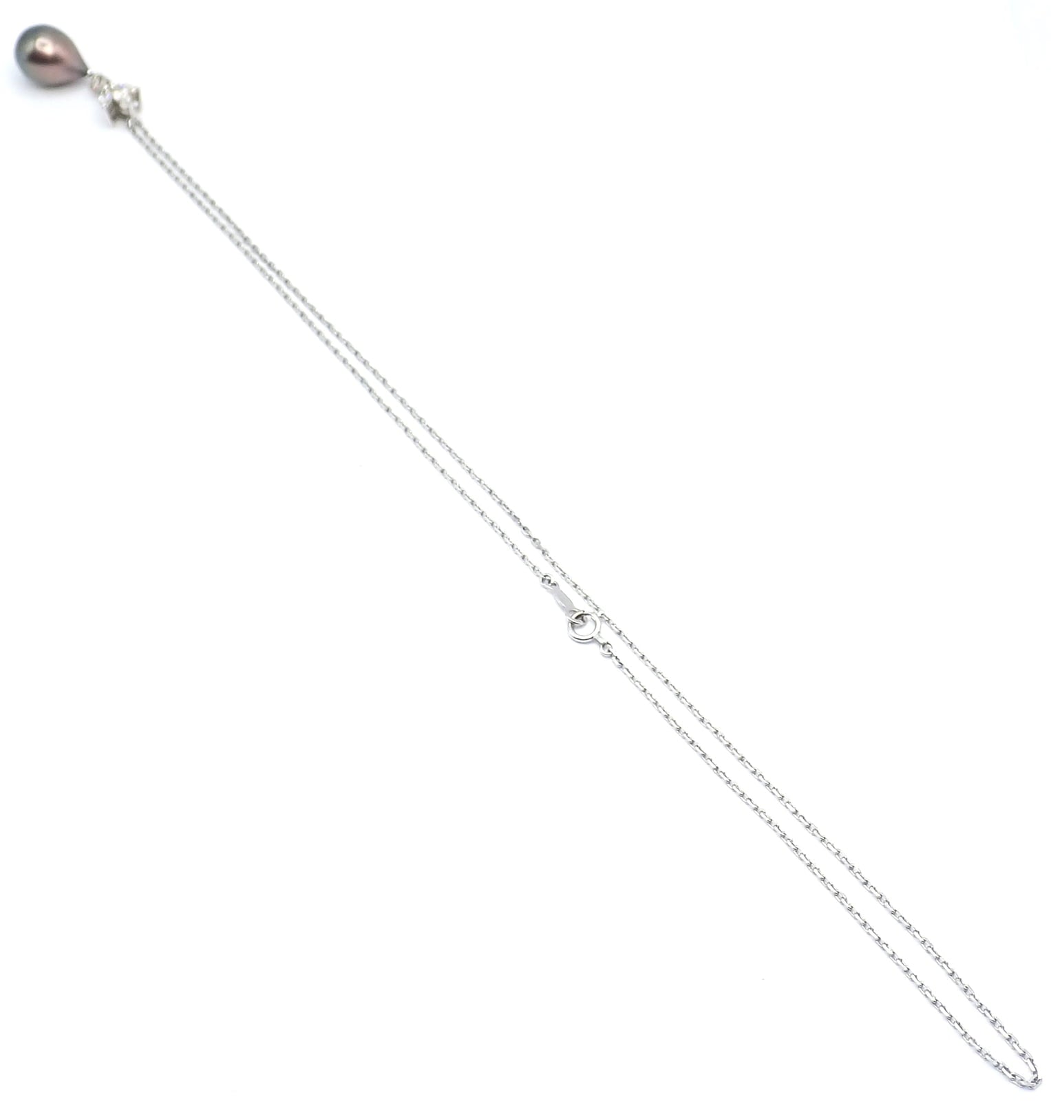 Mikimoto Jewelry & Watches:Fine Jewelry:Necklaces & Pendants Authentic! Mikimoto 18k White Gold Tahitian Pearl Diamond Pendant Necklace