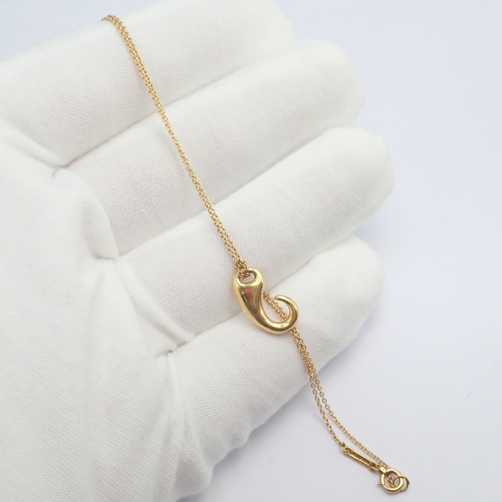 Vintage! Tiffany & Co Peretti 18k Gold Fish Hook Nautical Horn Pendant Necklace | Fortrove
