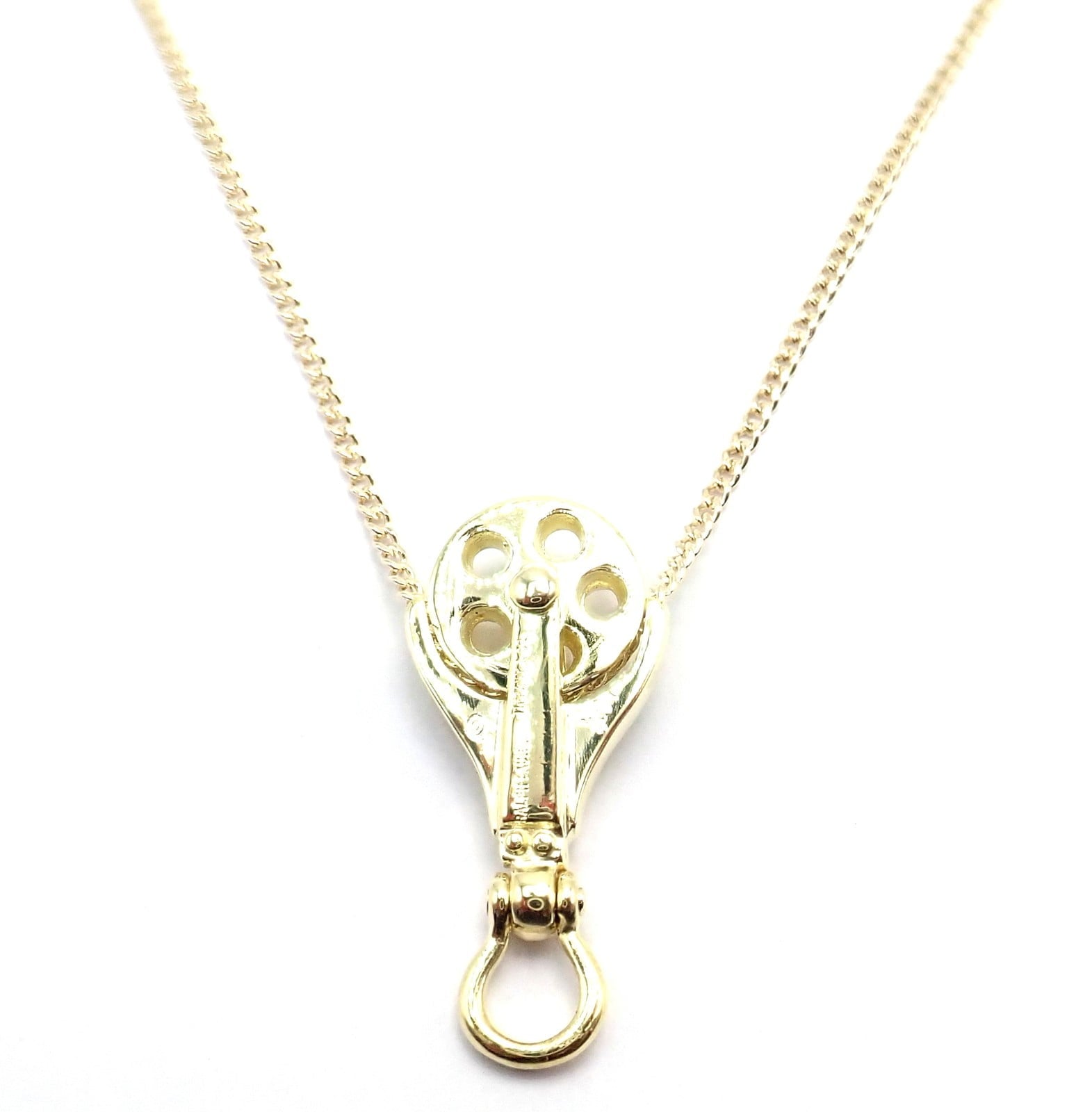 Tiffany & Co. Jewelry & Watches:Fine Jewelry:Necklaces & Pendants Vintage! Tiffany & Co Ralph Lauren 18k Yellow Gold Pulley Pendant Necklace