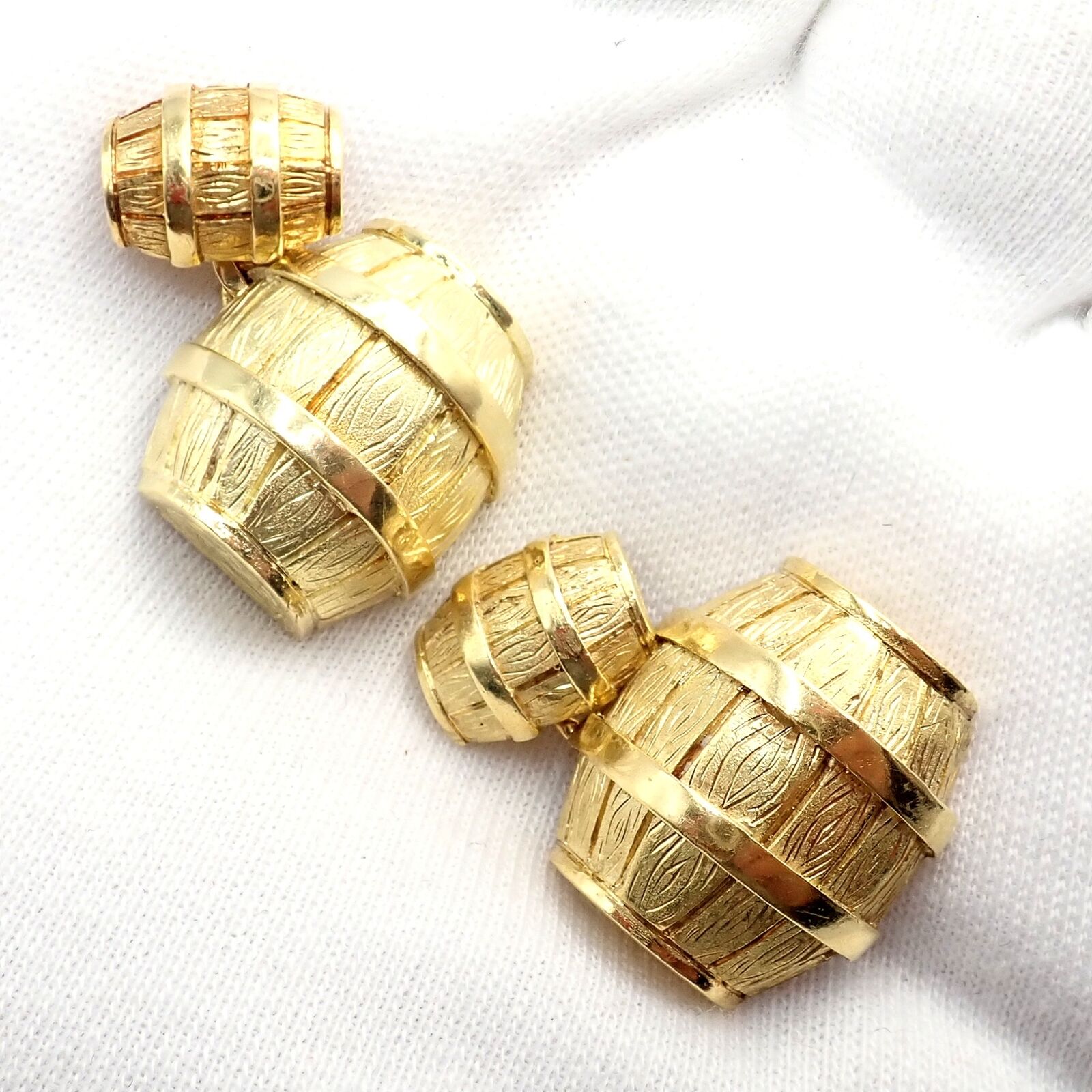 Cartier Jewelry & Watches:Men's Jewelry:Cufflinks Rare! Vintage Cartier 18k Yellow Gold Barrel Cufflinks 1970's