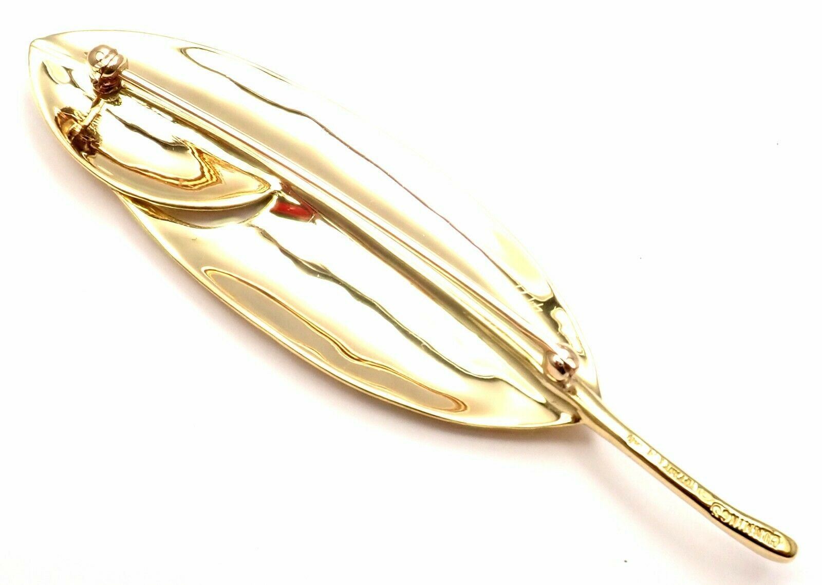 Angela Cummings for Tiffany & Co. Jewelry & Watches:Fine Jewelry:Brooches & Pins Authentic! Tiffany & Co Angela Cummings 18k Yellow Gold Leaf Pin Brooch