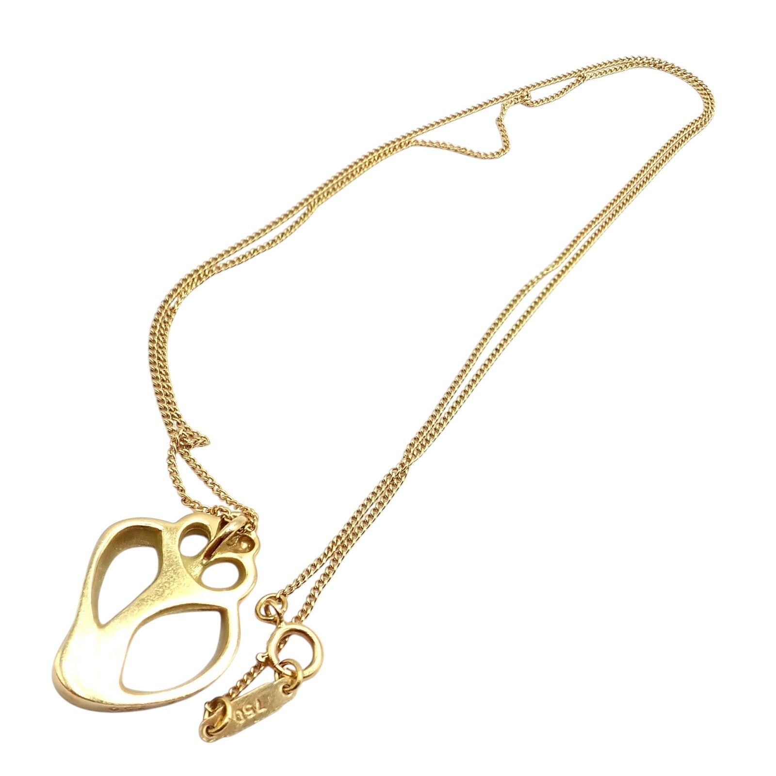 Authentic! Vintage Tiffany & Co 18K Yellow Gold Sea Shell Pendant Necklace 1980 | Fortrove