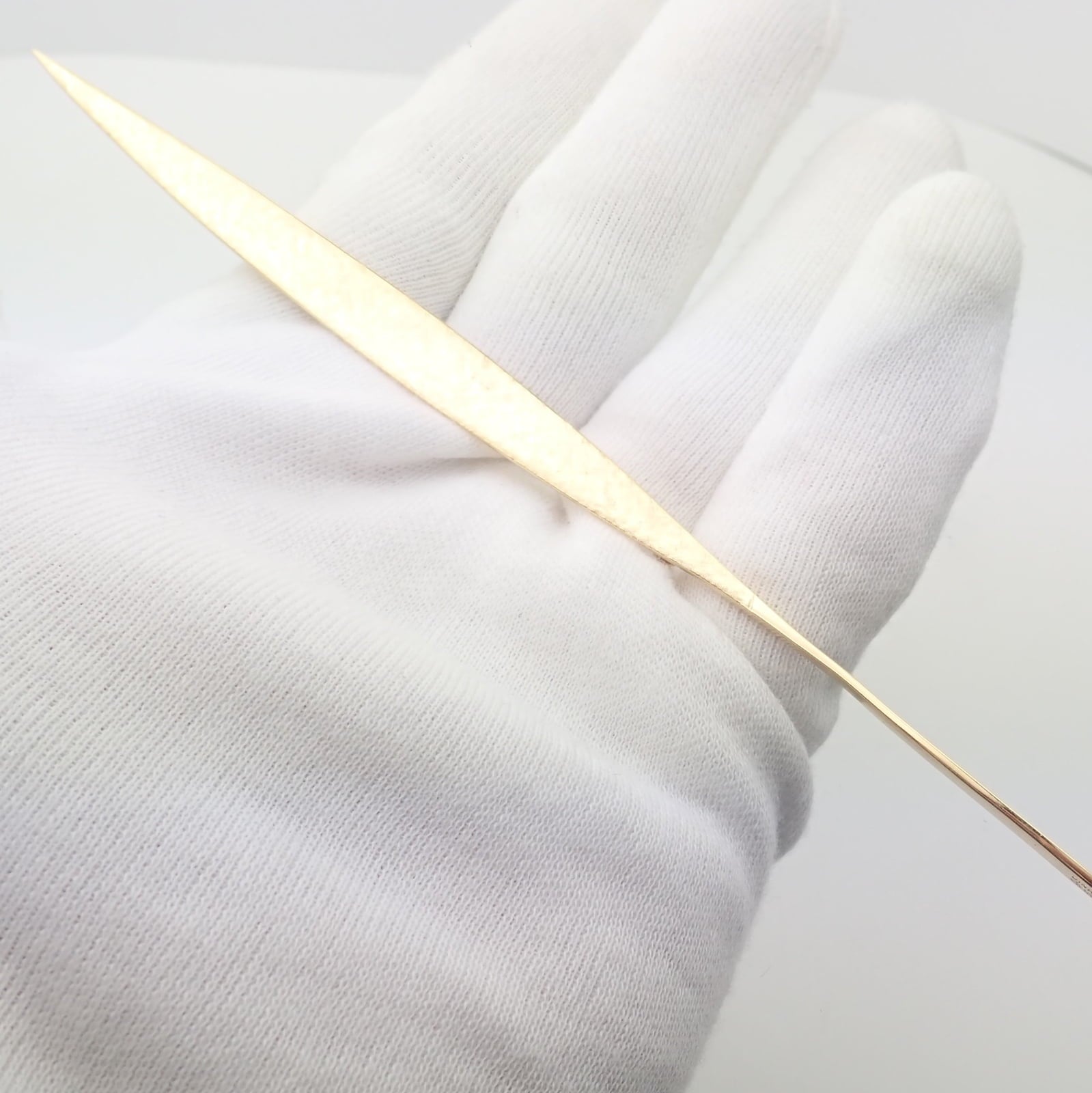 Rare! Vintage Authentic Cartier Dinh Van 18k Yellow Gold Long Quill Brooch Pin | Fortrove