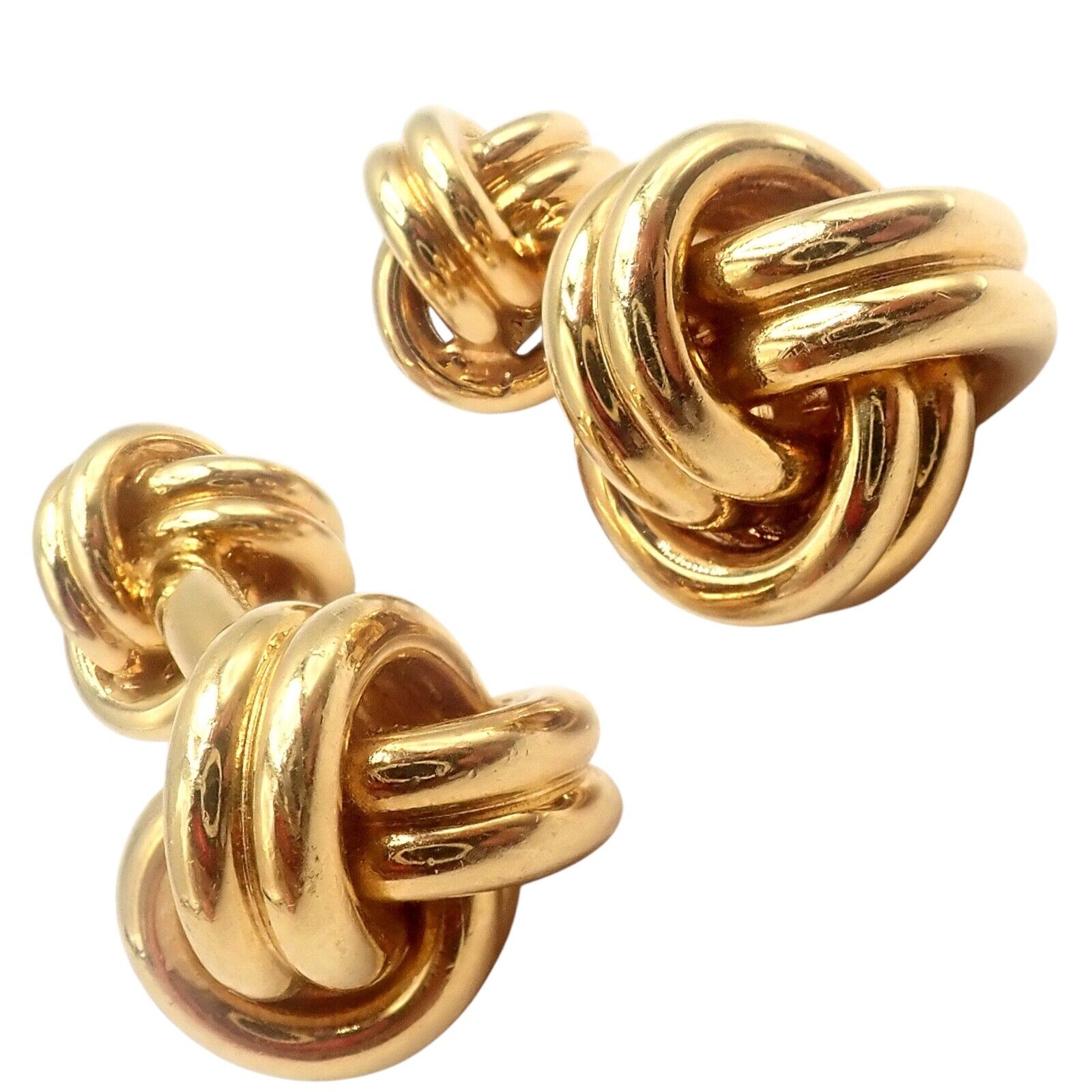 Rare! Vintage Tiffany & Co 18k Yellow Gold Classic Love Knot Cufflinks | Fortrove