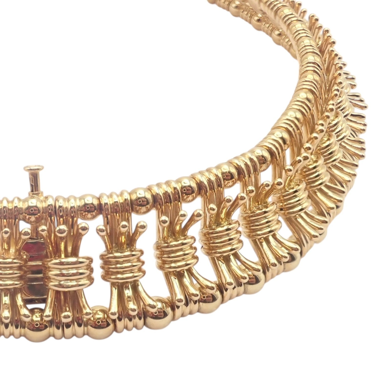 Authentic Tiffany & Co Schlumberger 18k Yellow Gold Fancy Bowtie Collar Necklace | Fortrove