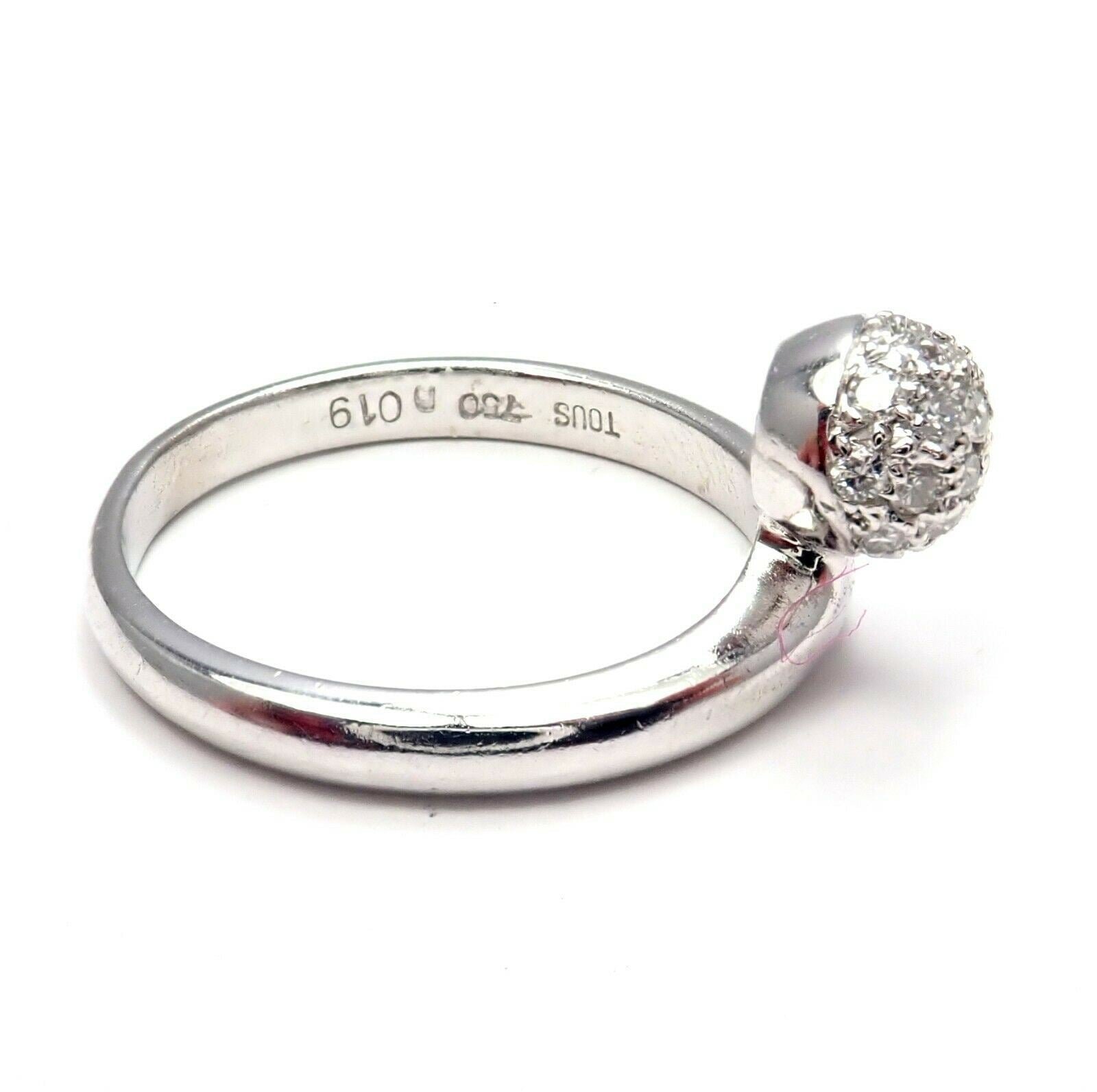 Tous 18k White Gold Diamond Ring 5.25 | Fortrove