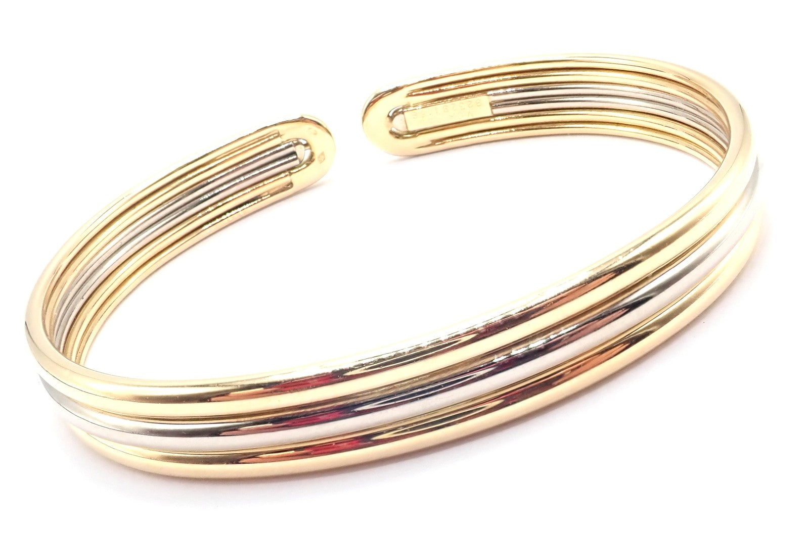 Van Cleef & Arpels Jewelry & Watches:Fine Jewelry:Bracelets & Charms Authentic! Van Cleef & Arpels 18k Yellow & White Gold Bangle Cuff Bracelet Paper