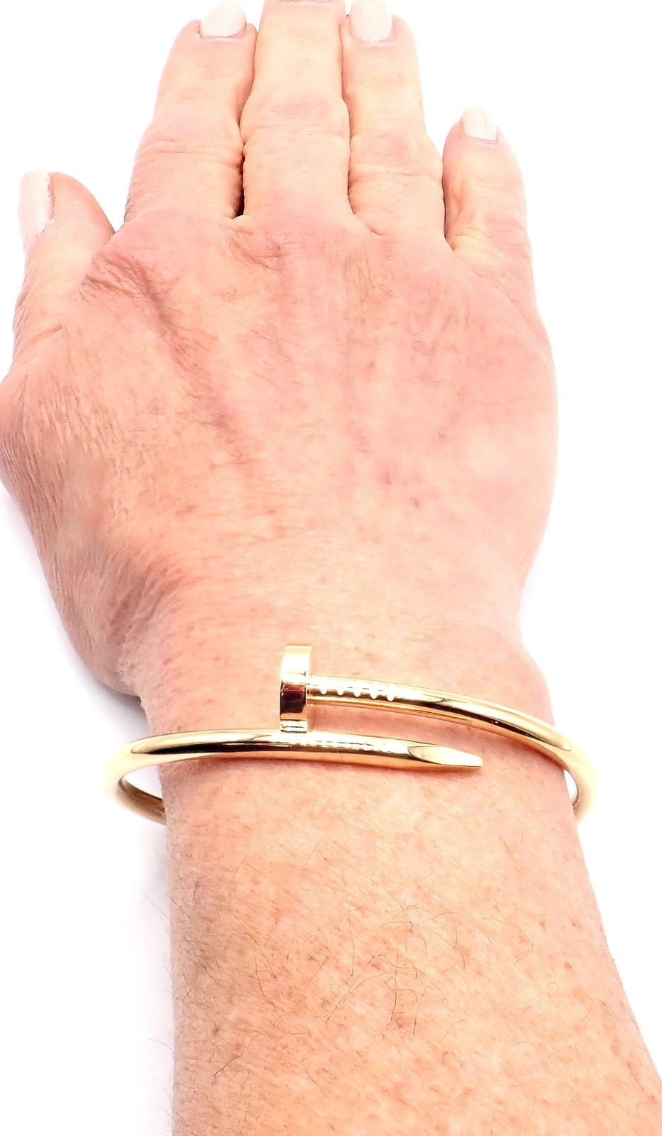 Cartier Juste un Clou Nail 18k Yellow Gold Bangle Bracelet Size 17 Paper | Fortrove