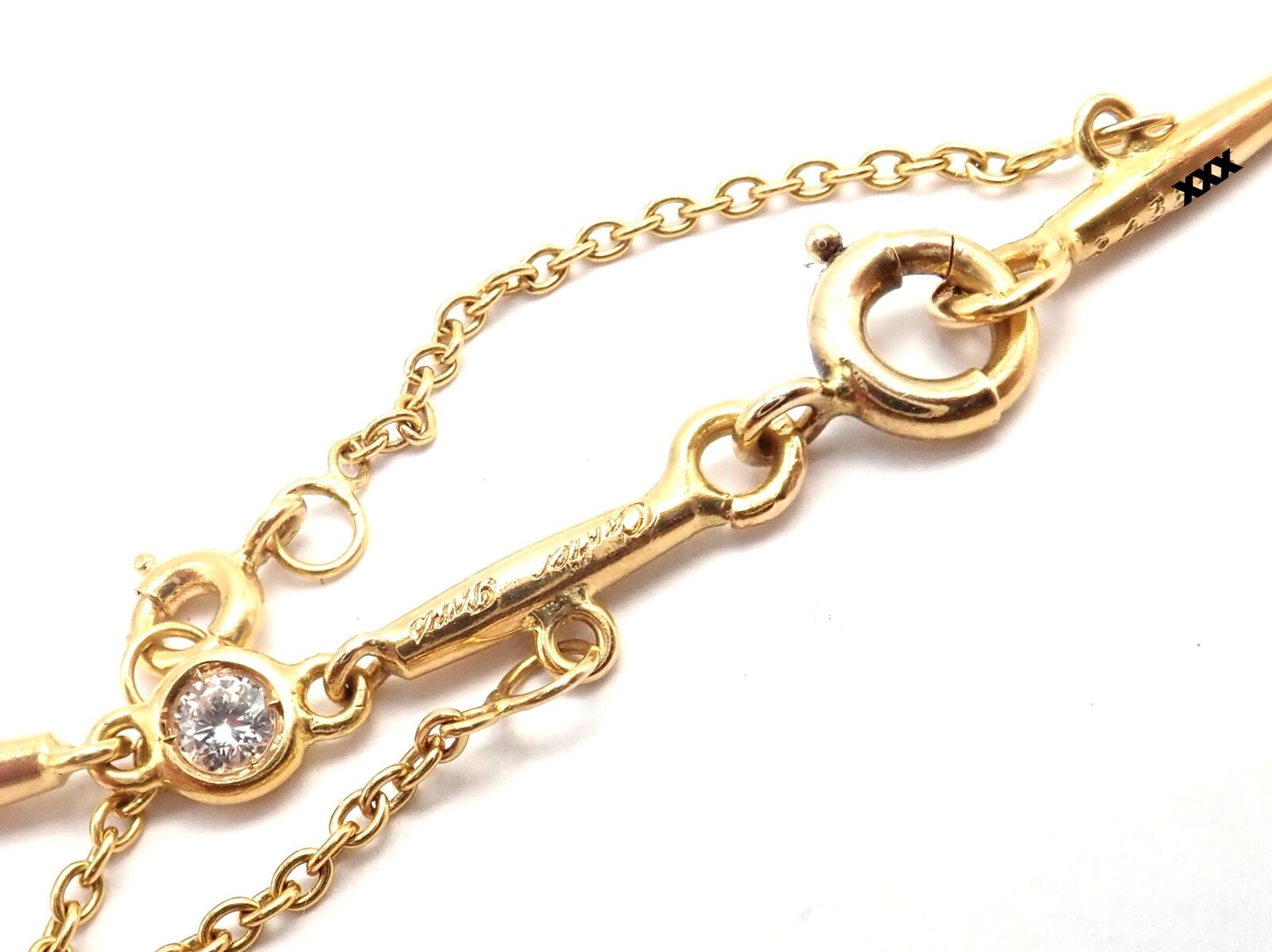 Cartier Jewelry & Watches:Fine Jewelry:Necklaces & Pendants Authentic! Cartier 18k Yellow Gold Diamond By The Yard Choker Chain Necklace