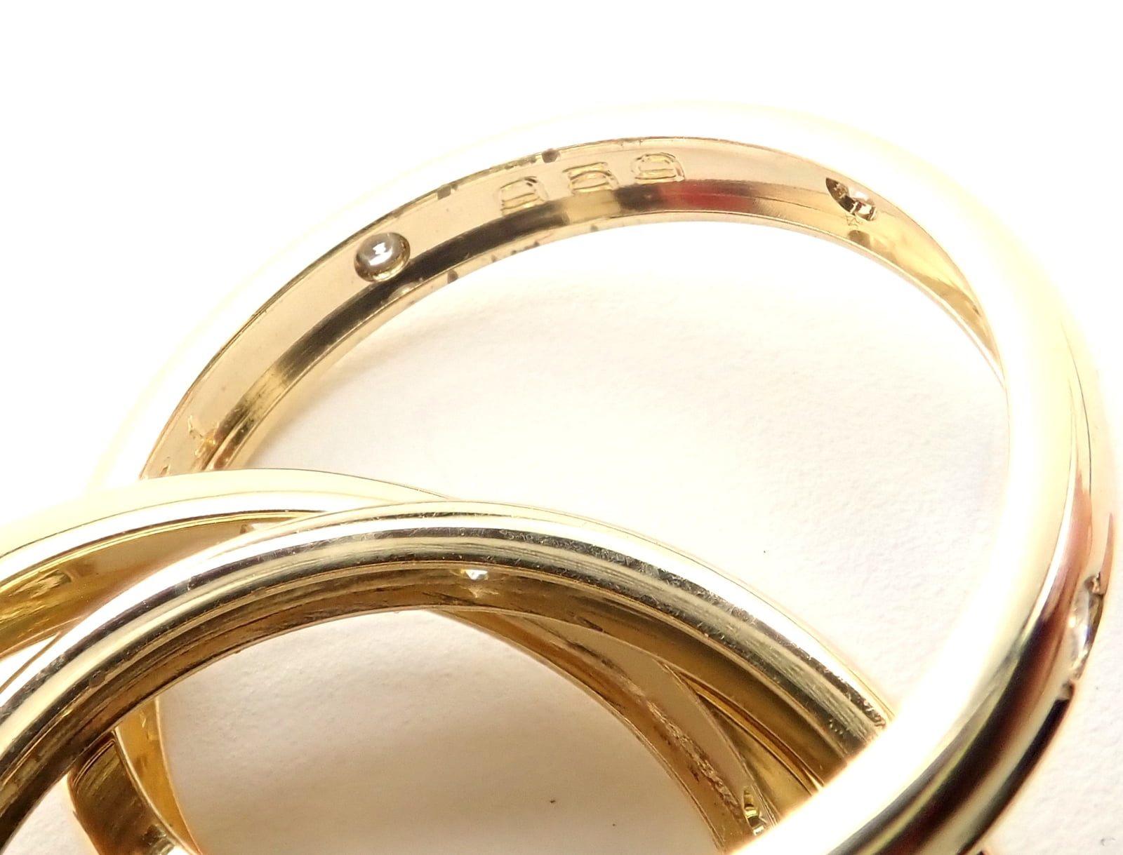 Cartier Jewelry & Watches:Fine Jewelry:Rings Authentic! Cartier 18k Yellow Gold Diamond Constellation Trinity Ring Size 51