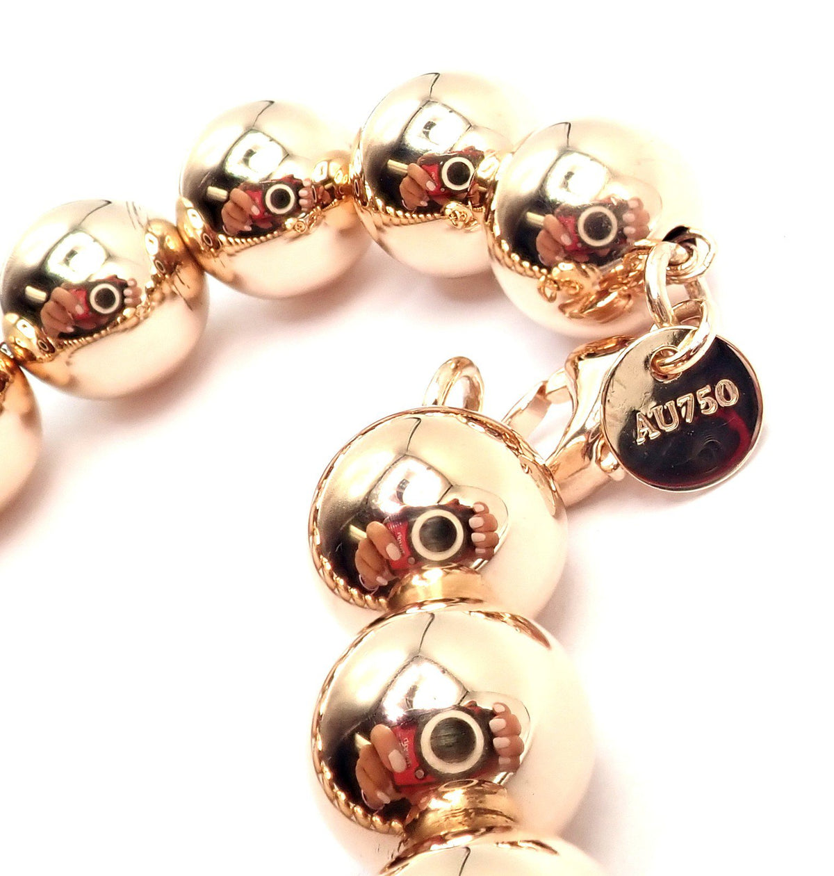Tiffany & Co. Jewelry & Watches:Fine Jewelry:Bracelets & Charms Authentic! Tiffany & Co 18k Rose Gold Ball Bead Link Bracelet