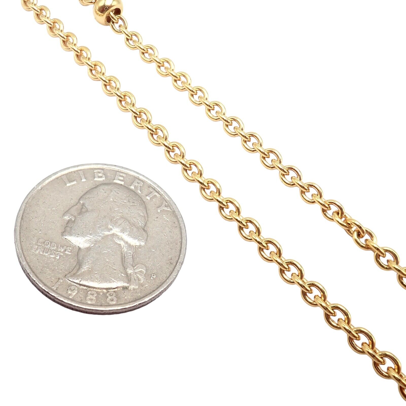 Authentic! Bvlgari Bulgari 18k Yellow Gold 19.5" Link Chain Necklace | Fortrove