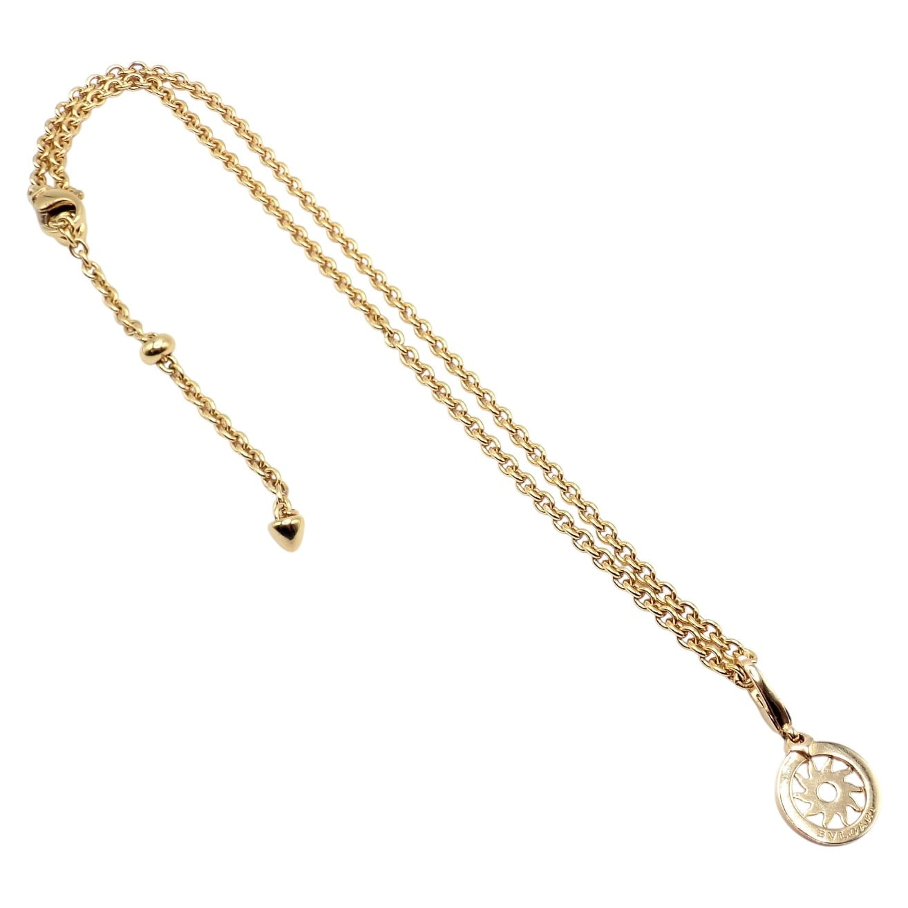 Bvlgari Jewelry & Watches:Fine Jewelry:Necklaces & Pendants Authentic! Bvlgari Bulgari 18k Yellow Gold 19.5" Tondo Sun Pendant Necklace
