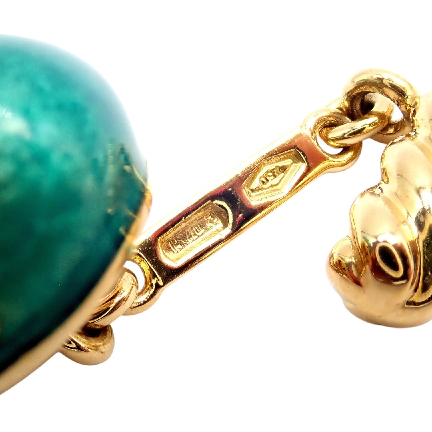 Authentic! Verdura 18k Yellow Gold Enamel Diamond Night And Day Cufflinks | Fortrove