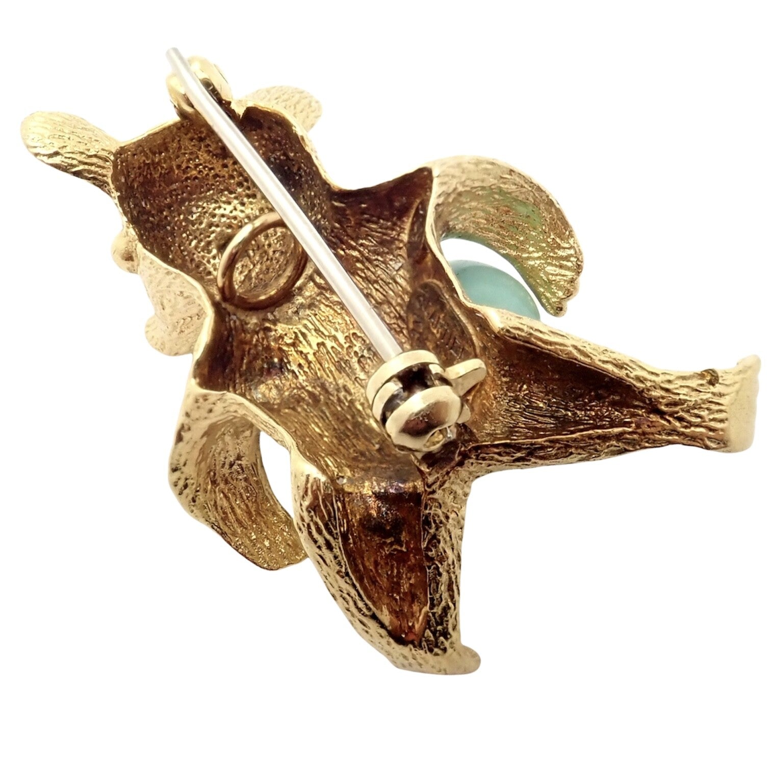 Cartier Jewelry & Watches:Fine Jewelry:Brooches & Pins Rare! Authentic Cartier Germany 18k Yellow Gold Turquoise Bear Pin Brooch