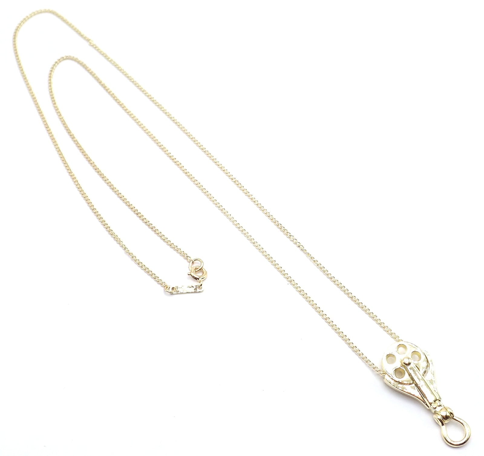 Tiffany & Co. Jewelry & Watches:Fine Jewelry:Necklaces & Pendants Vintage! Tiffany & Co Ralph Lauren 18k Yellow Gold Pulley Pendant Necklace