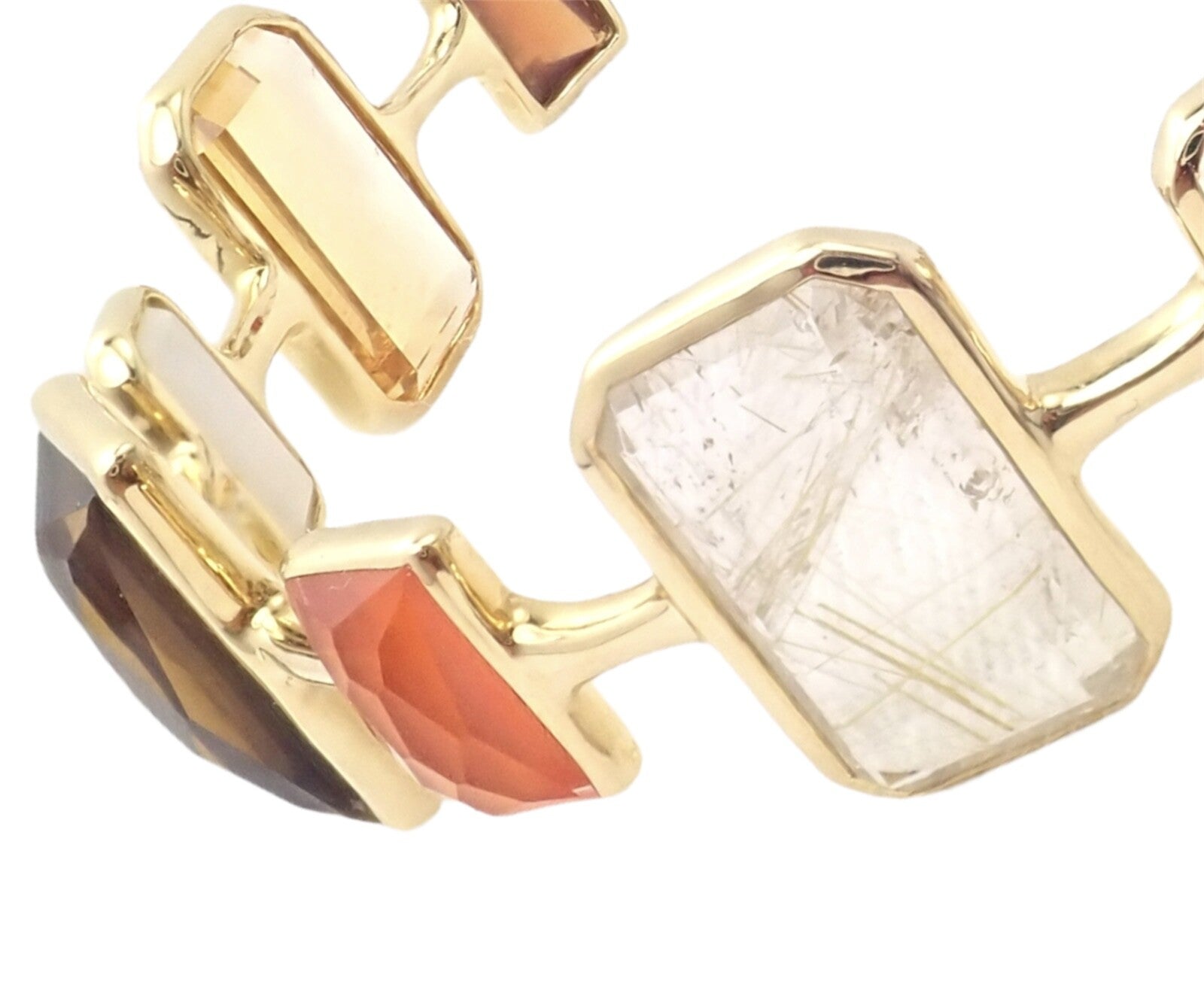 Rare! Ippolita 18k Yellow Gold Large Quartz Newport Rock Candy Bracelet | Fortrove