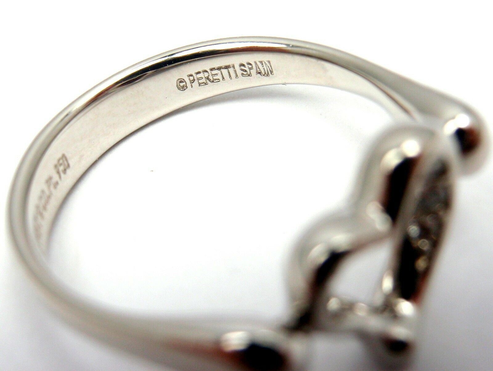 Tiffany & Co. Jewelry & Watches:Fine Jewelry:Rings Tiffany & Co. Platinum Peretti Diamond Open Heart Ring sz 5