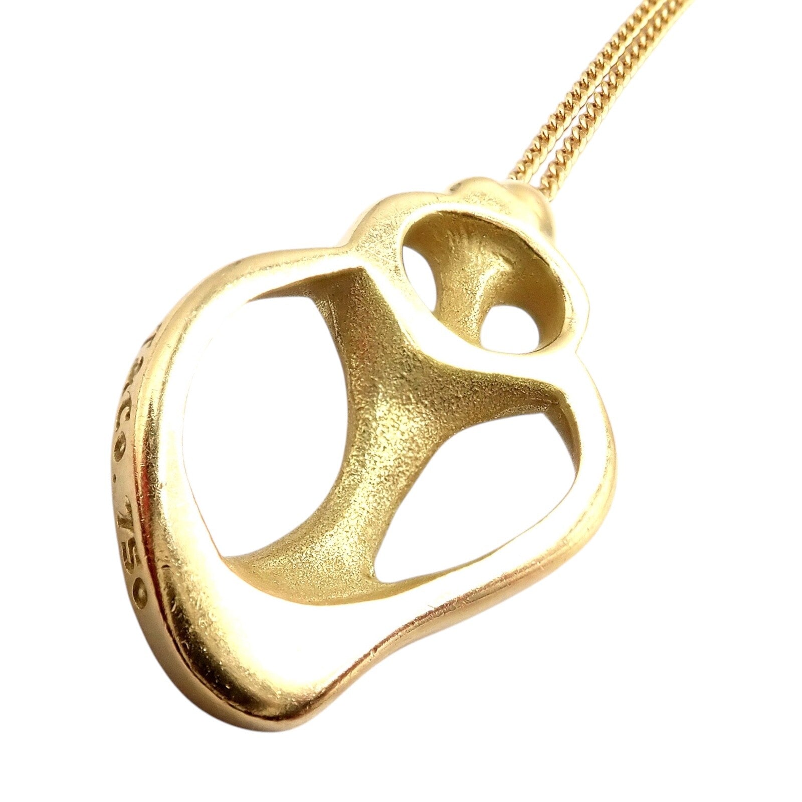 Authentic! Vintage Tiffany & Co 18K Yellow Gold Sea Shell Pendant Necklace 1980 | Fortrove