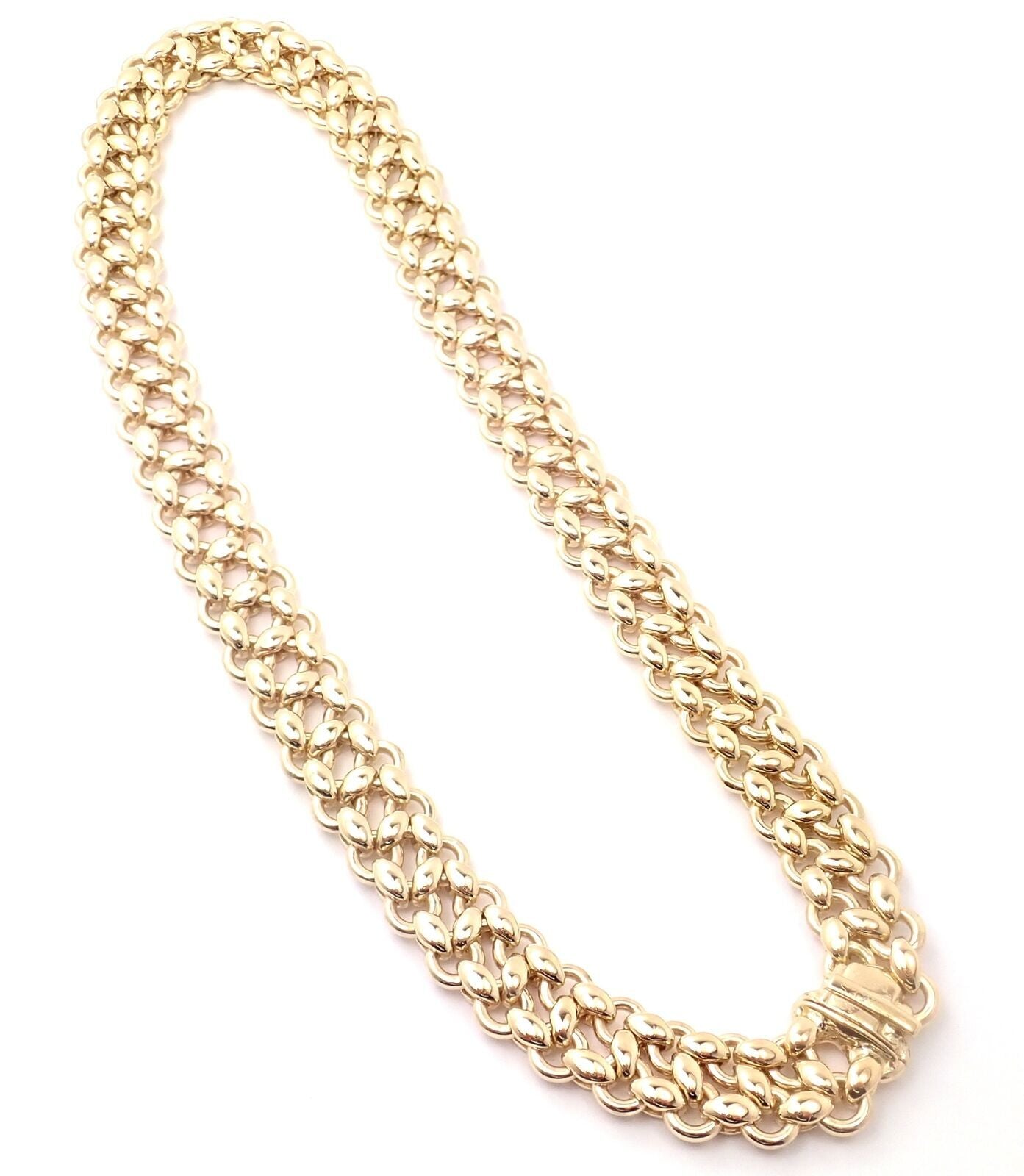 Rare! Vintage Authentic Hermes 18k Yellow Gold Link Necklace | Fortrove