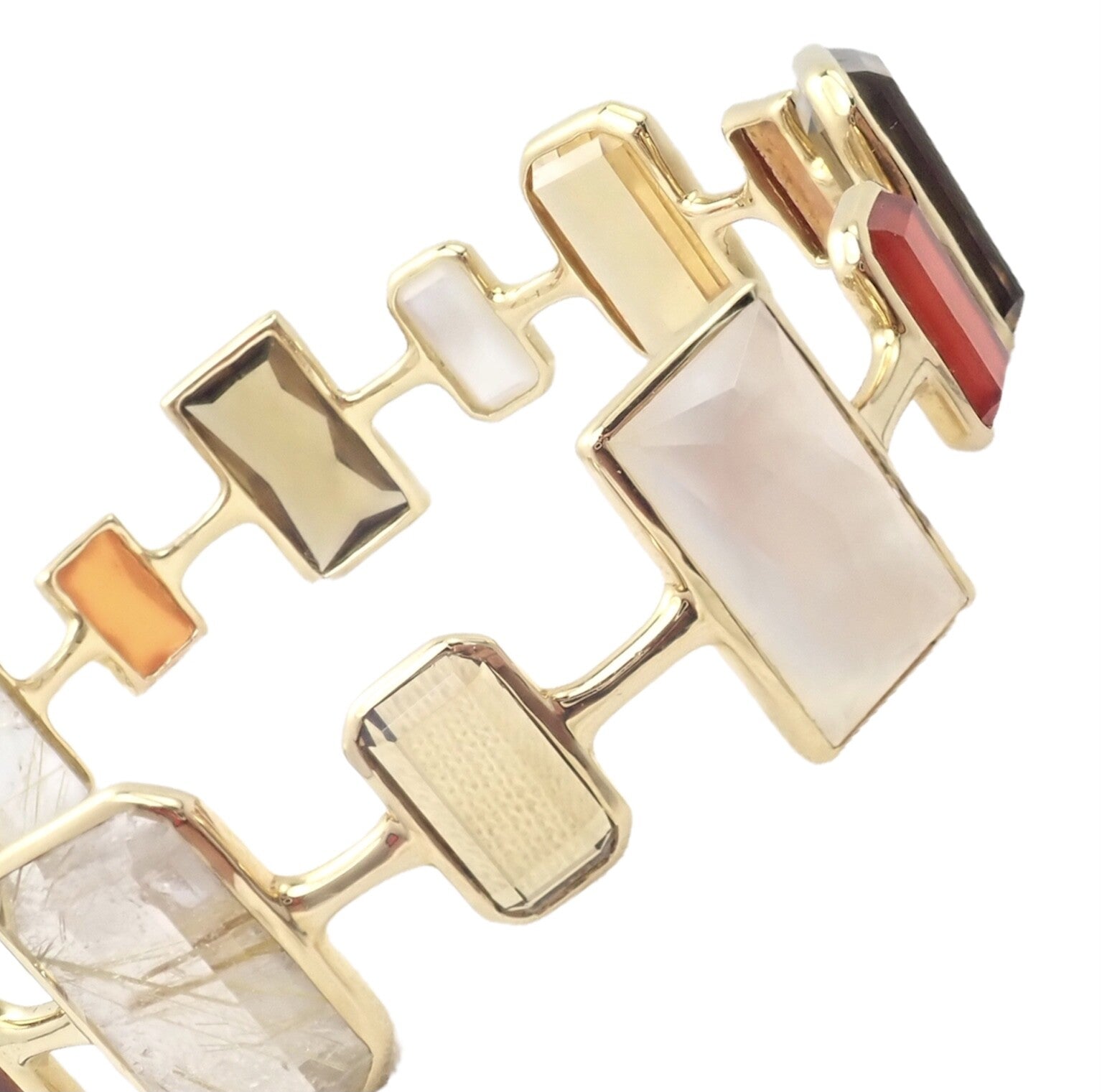 Rare! Ippolita 18k Yellow Gold Large Quartz Newport Rock Candy Bracelet | Fortrove