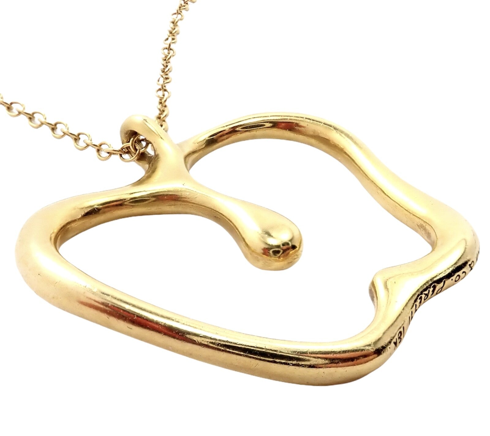 Tiffany & Co. Jewelry & Watches:Fine Jewelry:Necklaces & Pendants Authentic! Tiffany & Co Peretti 18k Yellow Gold Large Apple Pendant Necklace