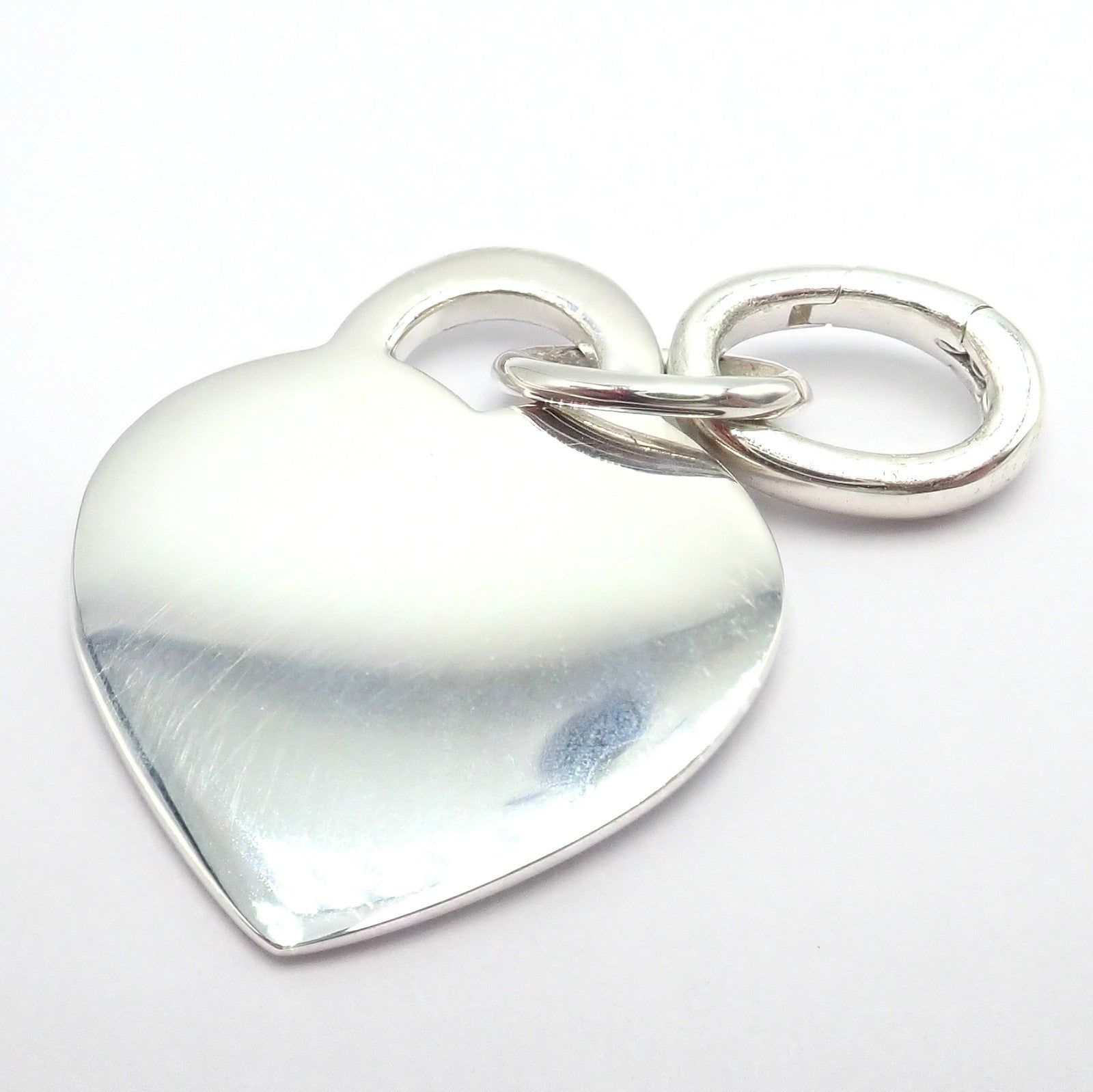 Tiffany & Co Silver Heart Tag Charm + Toggle Bracelet + Oval Jump