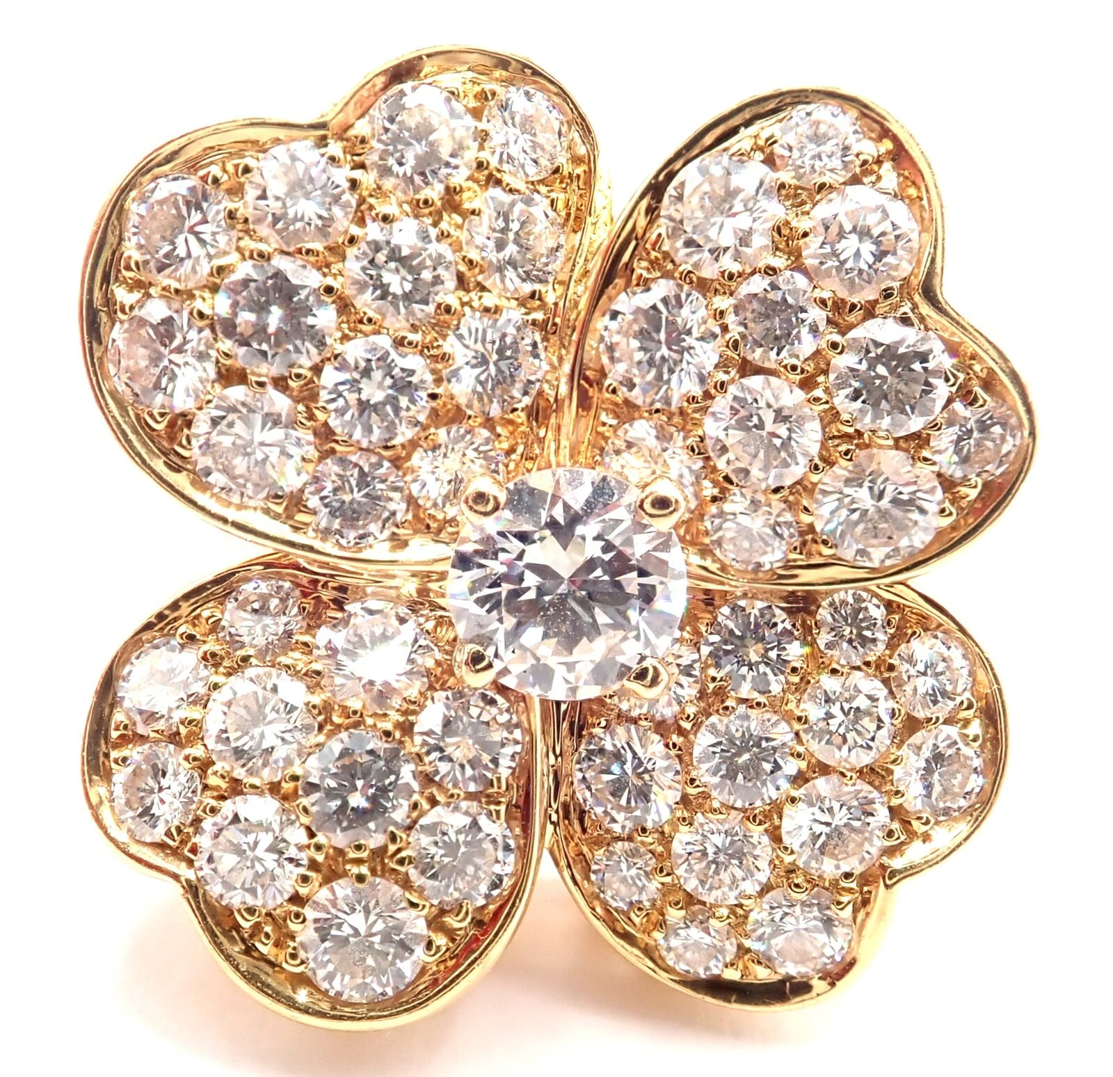 Van Cleef & Arpels Jewelry & Watches:Fine Jewelry:Rings Authentic! Van Cleef & Arpels Cosmos 18k Yellow Gold Diamond Medium Model Ring