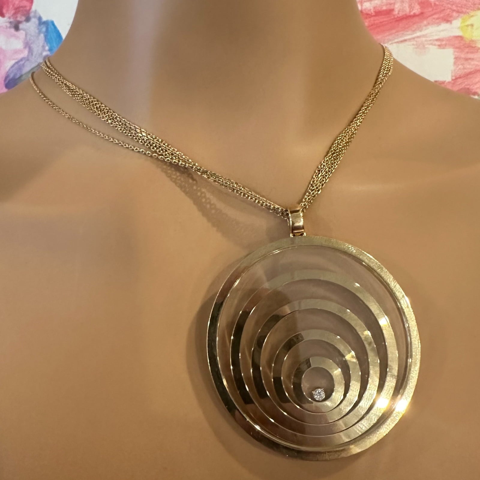 Chopard Jewelry & Watches:Fine Jewelry:Necklaces & Pendants Chopard 18k Yellow Gold Extra Large Happy Spirit Diamond 5 Strand Necklace