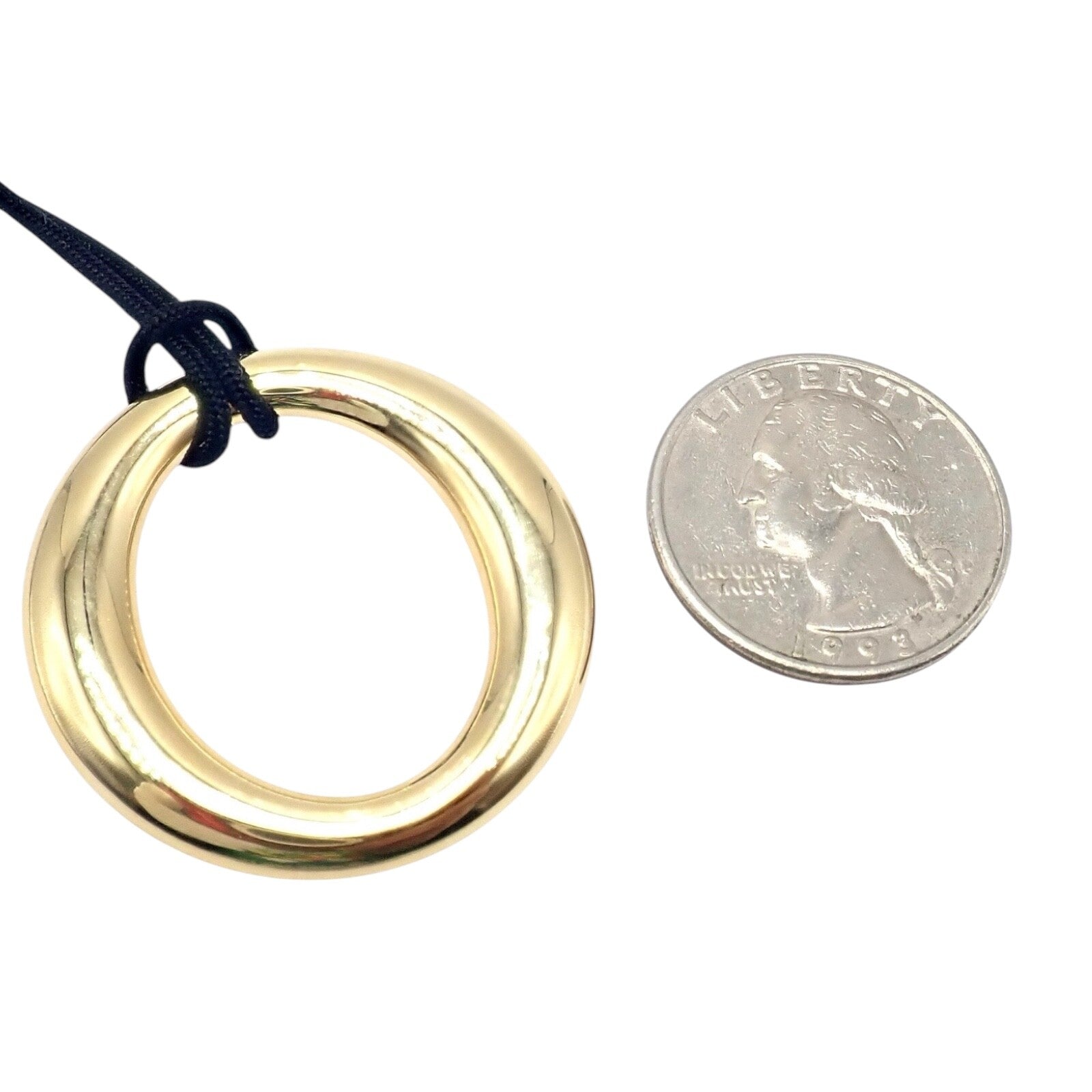 Tiffany & Co 18k Yellow Gold Elsa Peretti Medium 35mm Sevillana Necklace | Fortrove