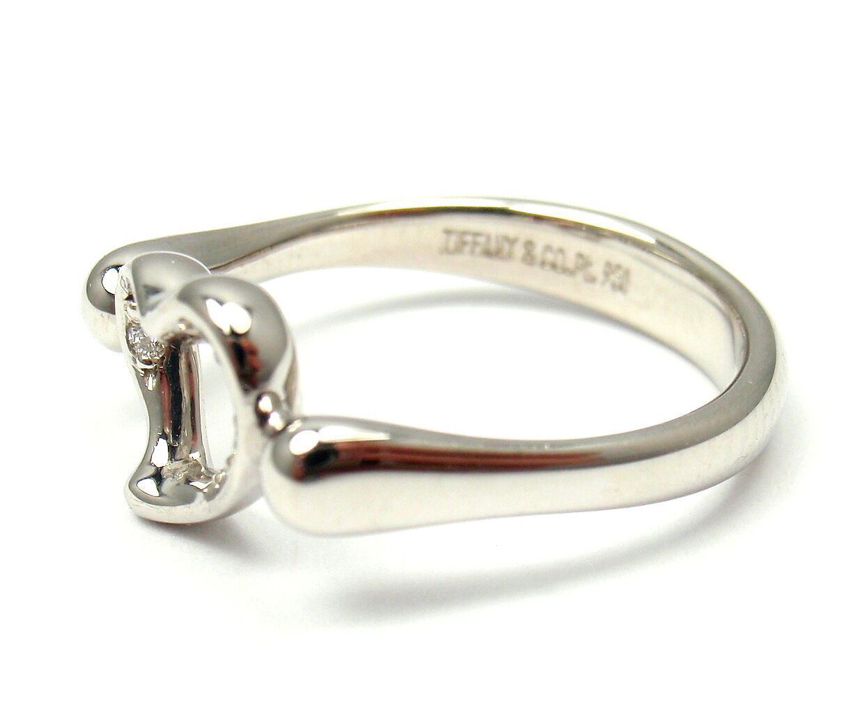 Tiffany & Co. Platinum Peretti Diamond Open Heart Ring sz 5 | Fortrove