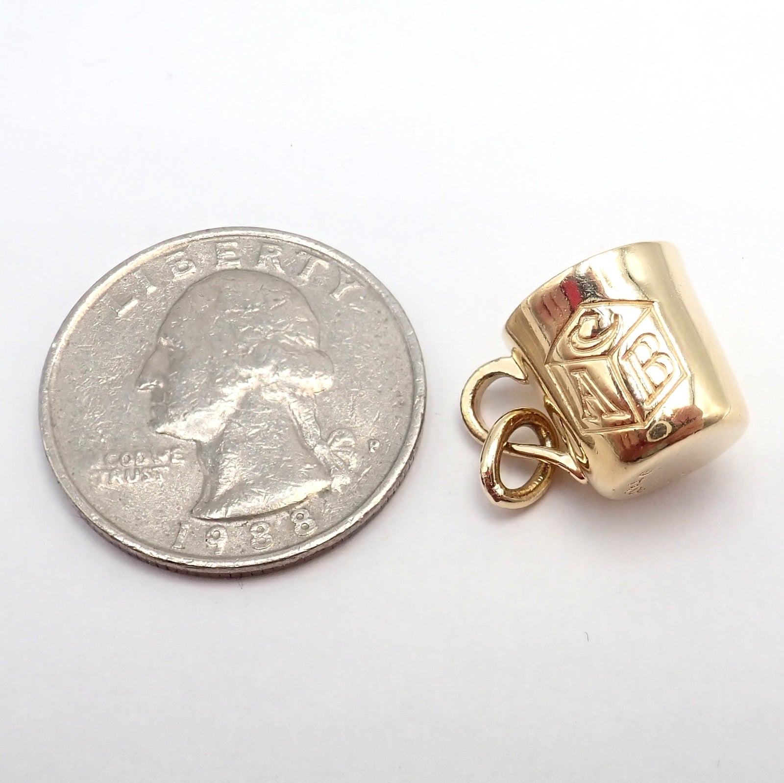 Tiffany & Co. Jewelry & Watches:Fine Jewelry:Necklaces & Pendants Rare Vintage Tiffany & Co. 18k Yellow Gold ABC Child Baby Cup Charm