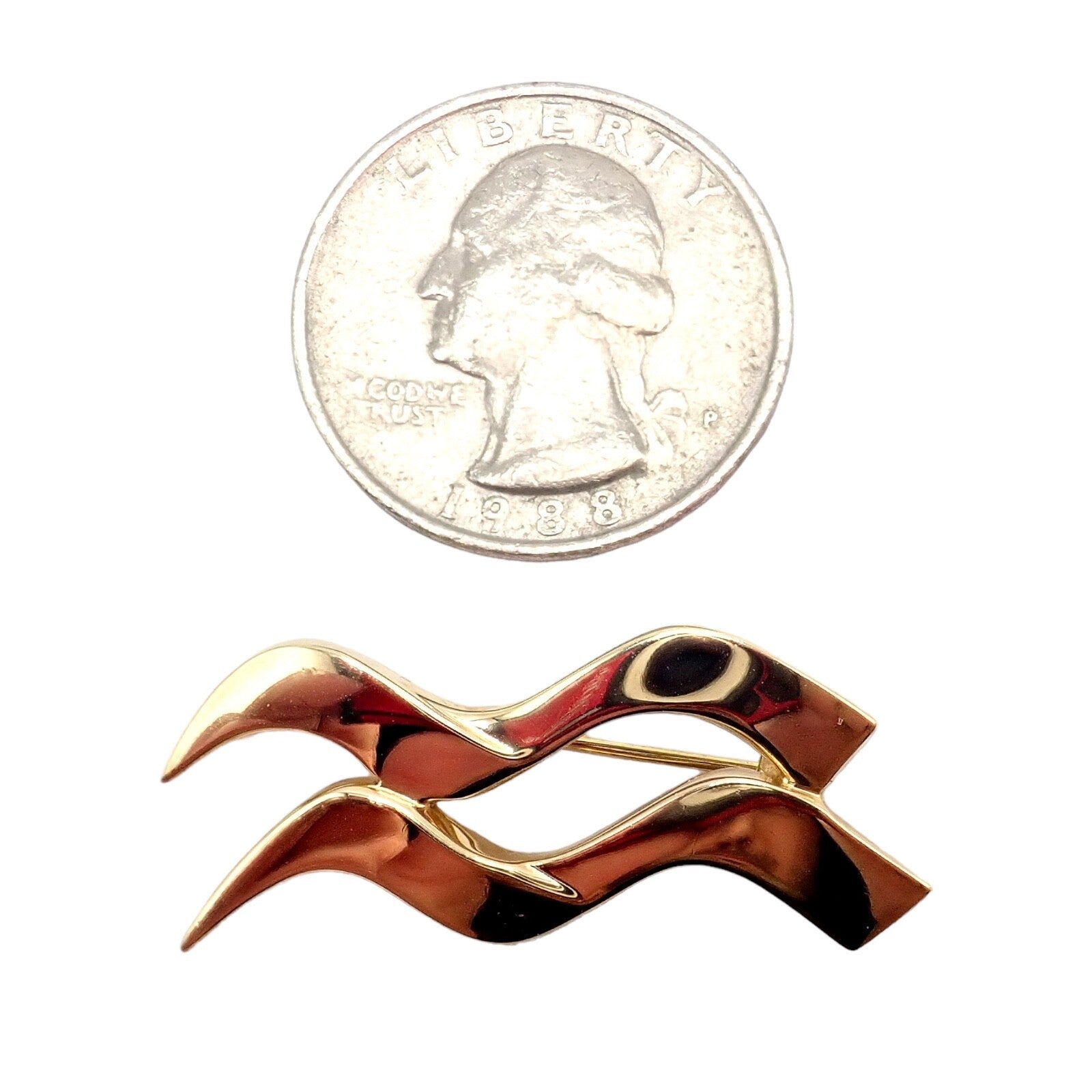 Tiffany & Co. Jewelry & Watches:Fine Jewelry:Brooches & Pins Authentic! Tiffany & Co 18k Yellow Gold Picasso Zodiac Aquarius Brooch Pin