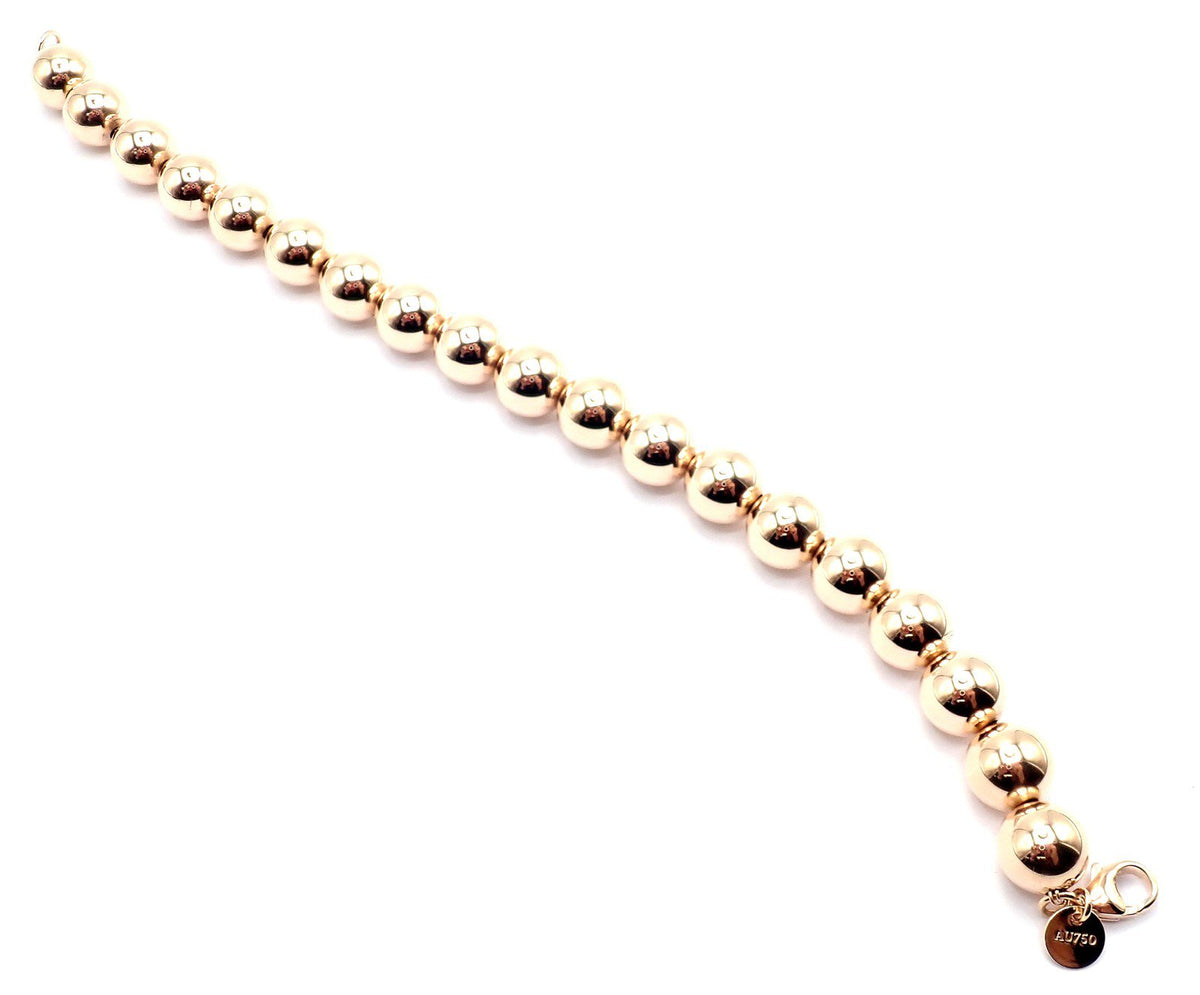 Tiffany & Co. Jewelry & Watches:Fine Jewelry:Bracelets & Charms Authentic! Tiffany & Co 18k Rose Gold Ball Bead Link Bracelet