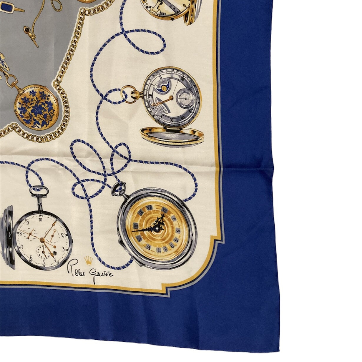 Rolex Clothing, Shoes & Accessories:Women:Women's Accessories:Scarves & Wraps Authentic RARE! Rolex Geneve Swiss Vintage 90cm Silk Scarf