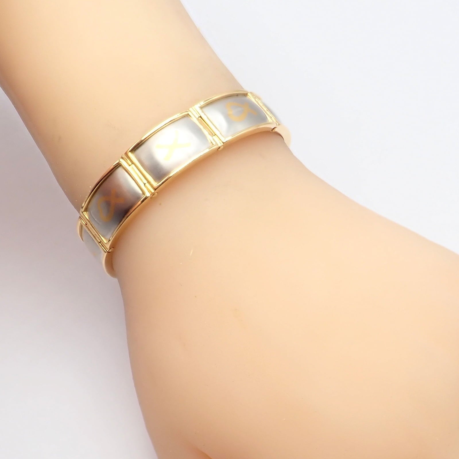 Tiffany & Co. Jewelry & Watches:Fine Jewelry:Bracelets & Charms Vintage! Tiffany & Co Picasso 18k Yellow Gold Platinum Signature Panel Bracelet