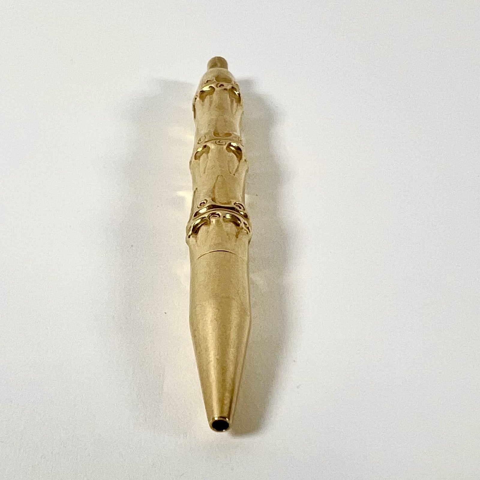 Louis Tamis Collectibles:Pens & Writing Instruments:Pens:Ballpoint Pens:Other Collectible Ballpoint Vintage 1940's Louis Tamis Bamboo Pen 14K Solid Yellow Gold