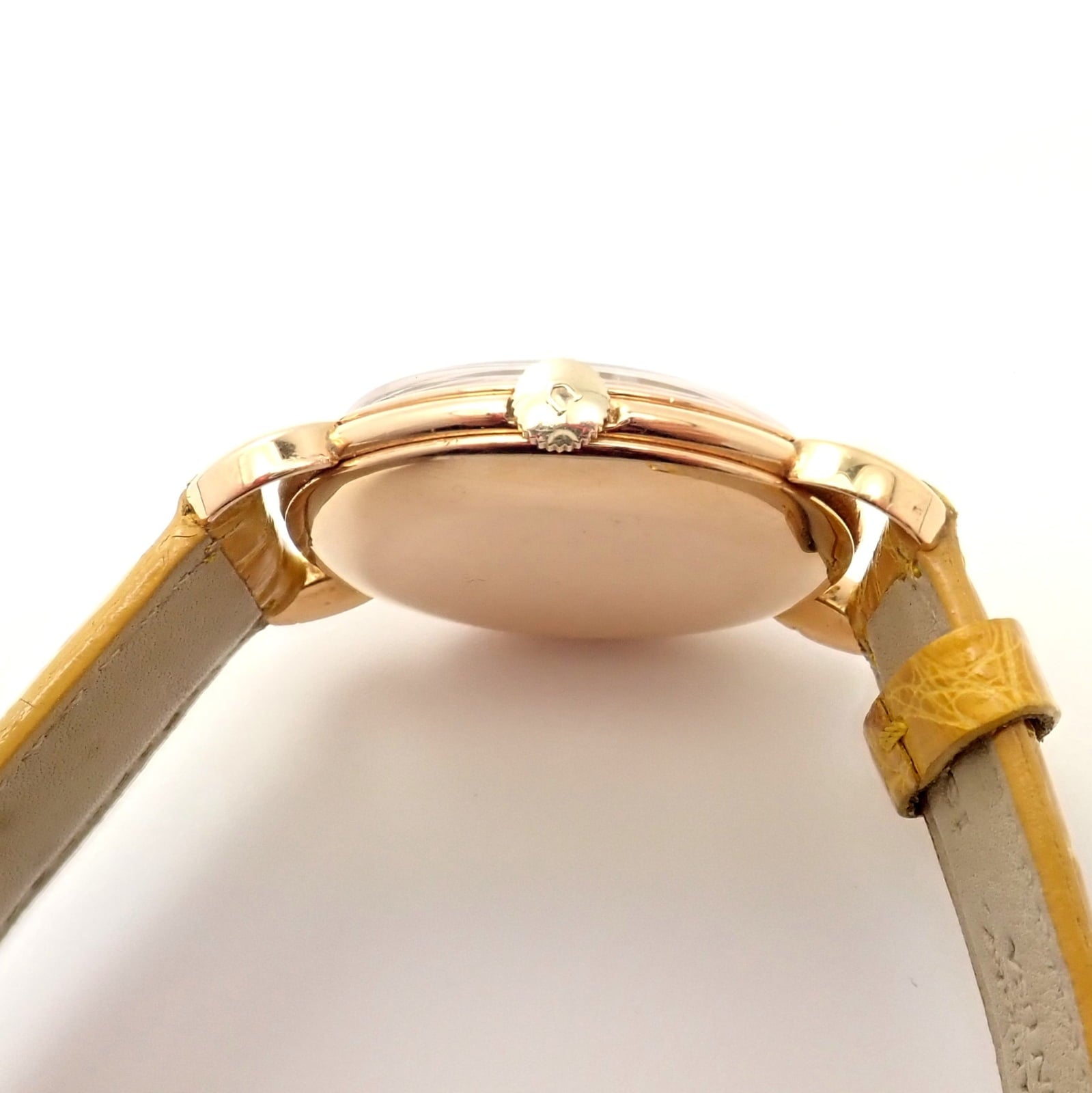 Movado Jewelry & Watches:Watches, Parts & Accessories:Watches:Wristwatches Movado 18k Yellow Gold Automatic Bumper Yellow Alligator Band Watch R8405