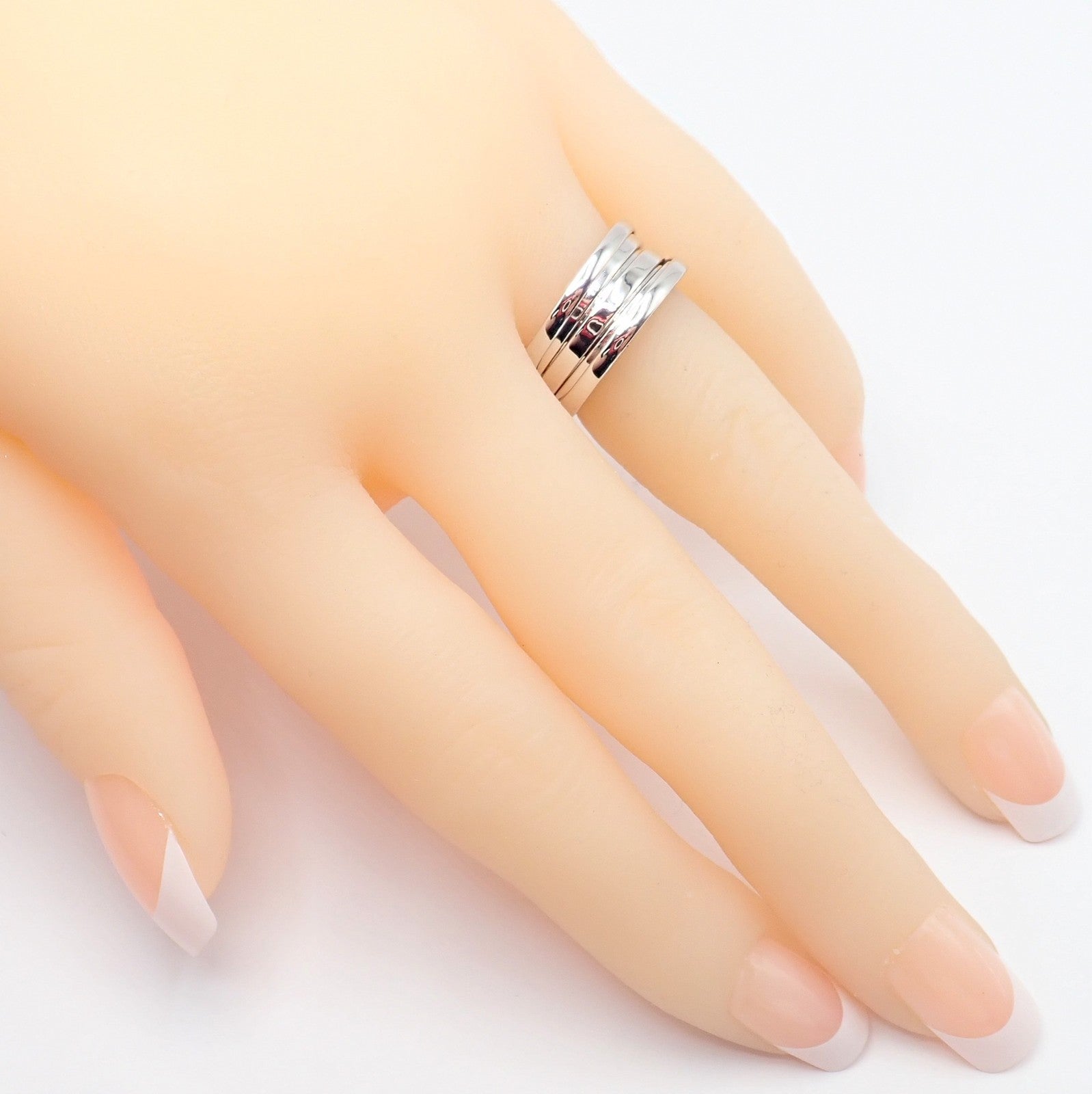 Authentic! Bulgari Bvlgari 18k White Gold B.Zero1 Ring sz 51  / 5.75 | Fortrove