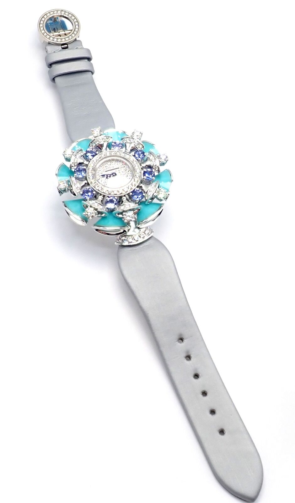 Bulgari Jewelry & Watches:Watches, Parts & Accessories:Watches:Wristwatches Authentic! Bulgari Divas Dream 18k White Gold Diamond Turquoise Tanzanite Watch