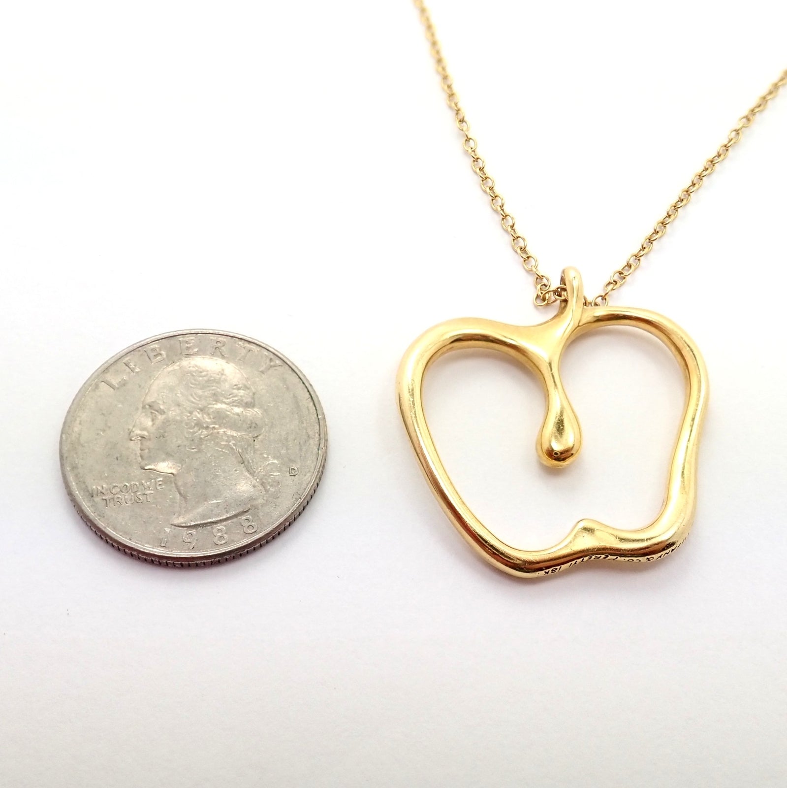 Tiffany & Co. Jewelry & Watches:Fine Jewelry:Necklaces & Pendants Authentic! Tiffany & Co Peretti 18k Yellow Gold Large Apple Pendant Necklace