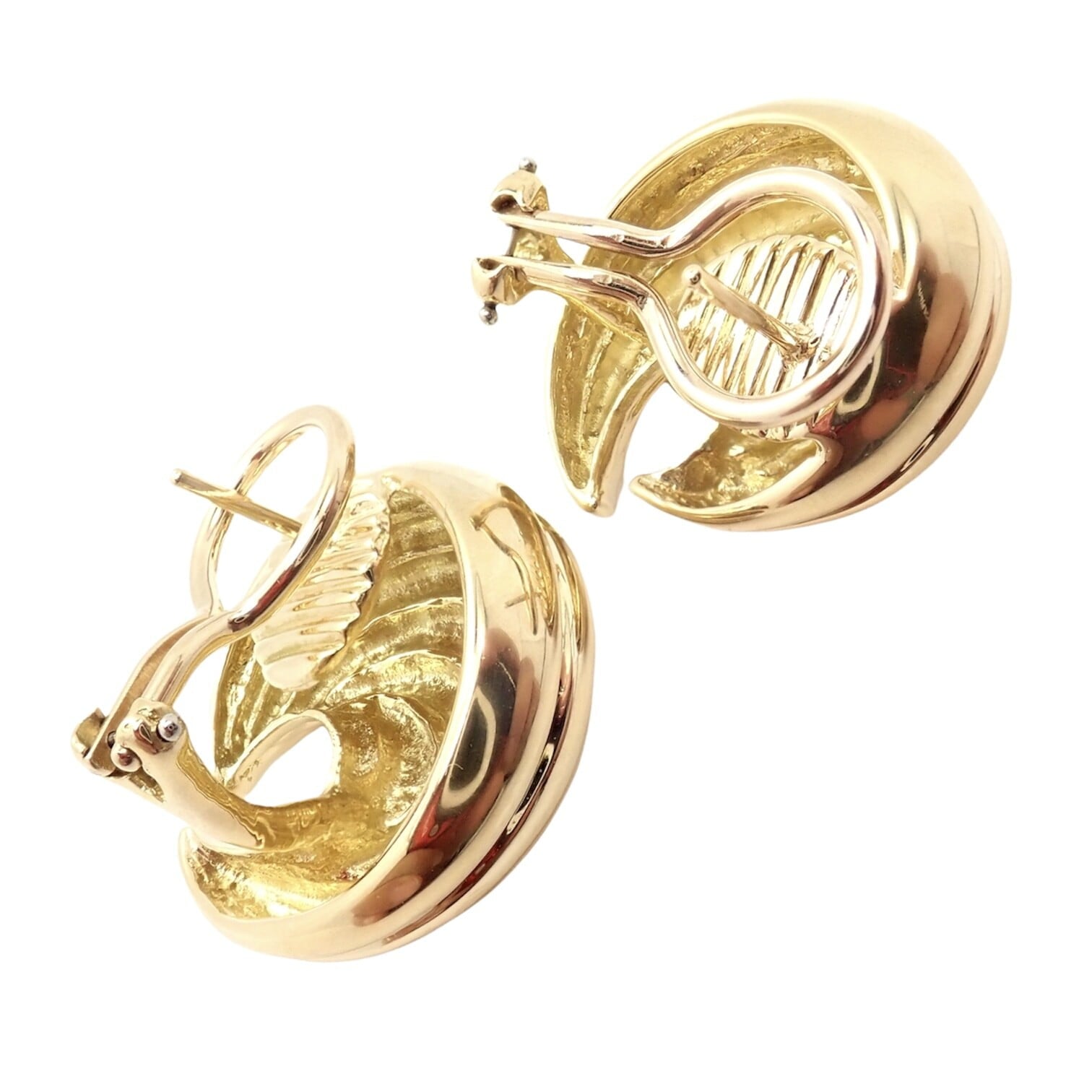 Tiffany & Co. Jewelry & Watches:Fine Jewelry:Earrings Authentic! Tiffany & Co 18k Yellow Gold Crescent Moon Vintage Earrings