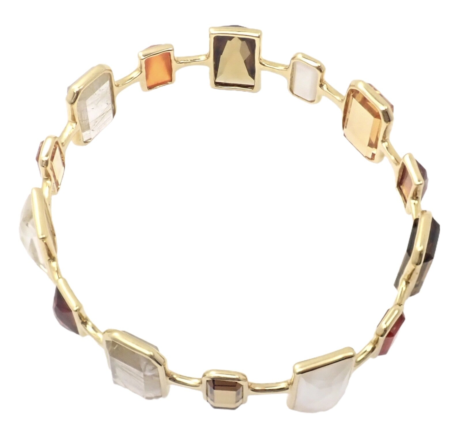 Rare! Ippolita 18k Yellow Gold Large Quartz Newport Rock Candy Bracelet | Fortrove