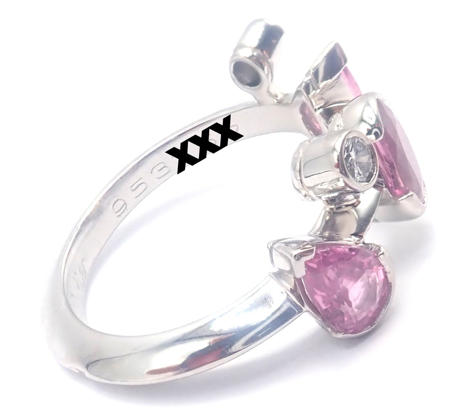 Cartier Jewelry & Watches:Fine Jewelry:Rings Authentic! Cartier Meli Melo Platinum Diamond Pink Sapphire Band Ring Cert.